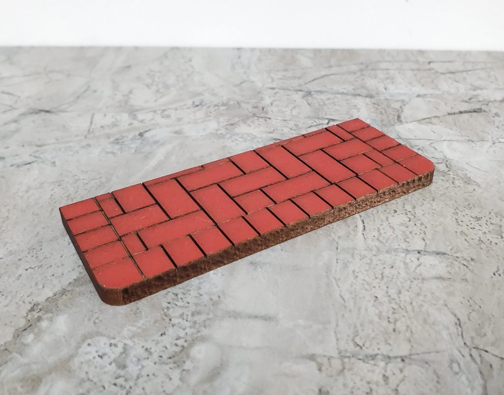 Dollhouse "Brick" Step Exterior for Entryway Door 1:12 Scale Miniature Alessio #551SM