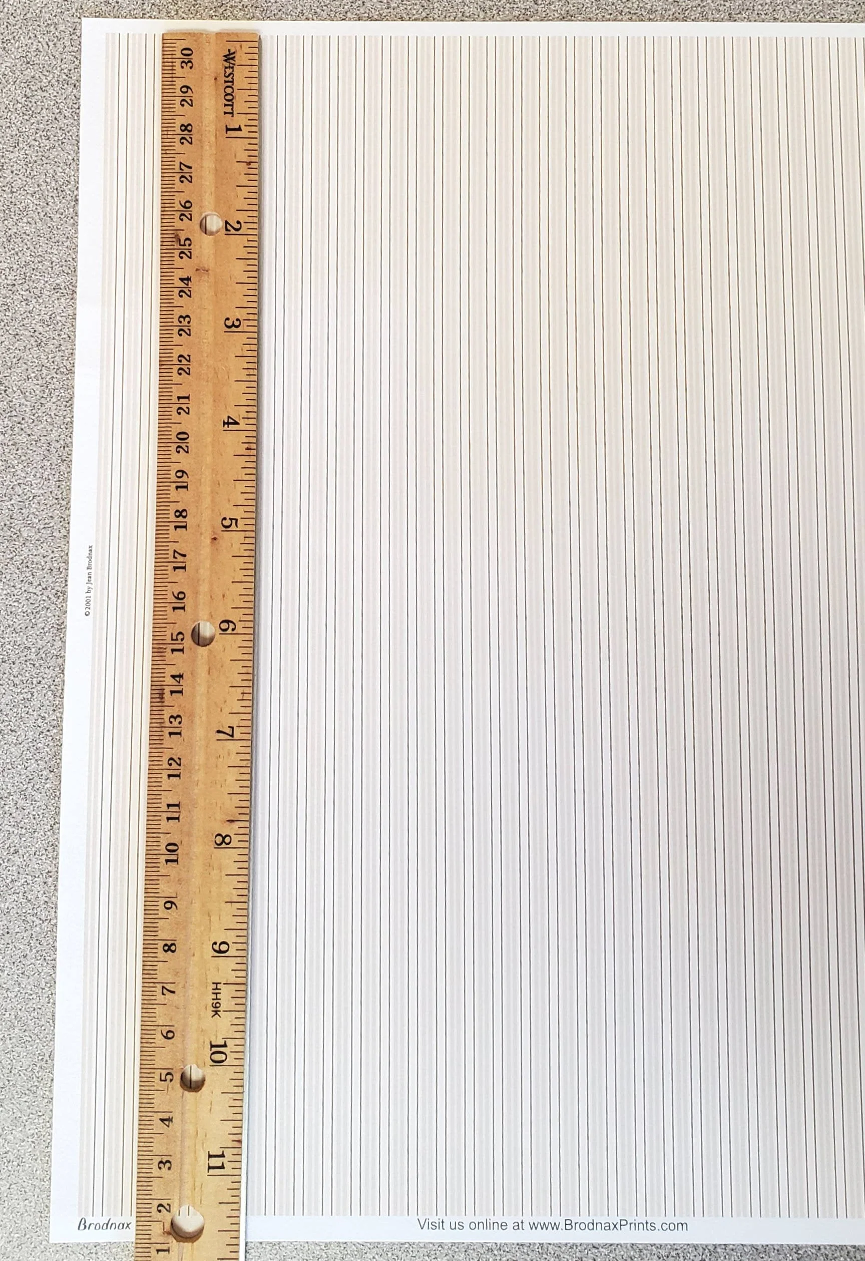 Dollhouse Brodnax Wallpaper Striped Browns Tans "Gathering Stripe" 1:12 Scale - Image 3