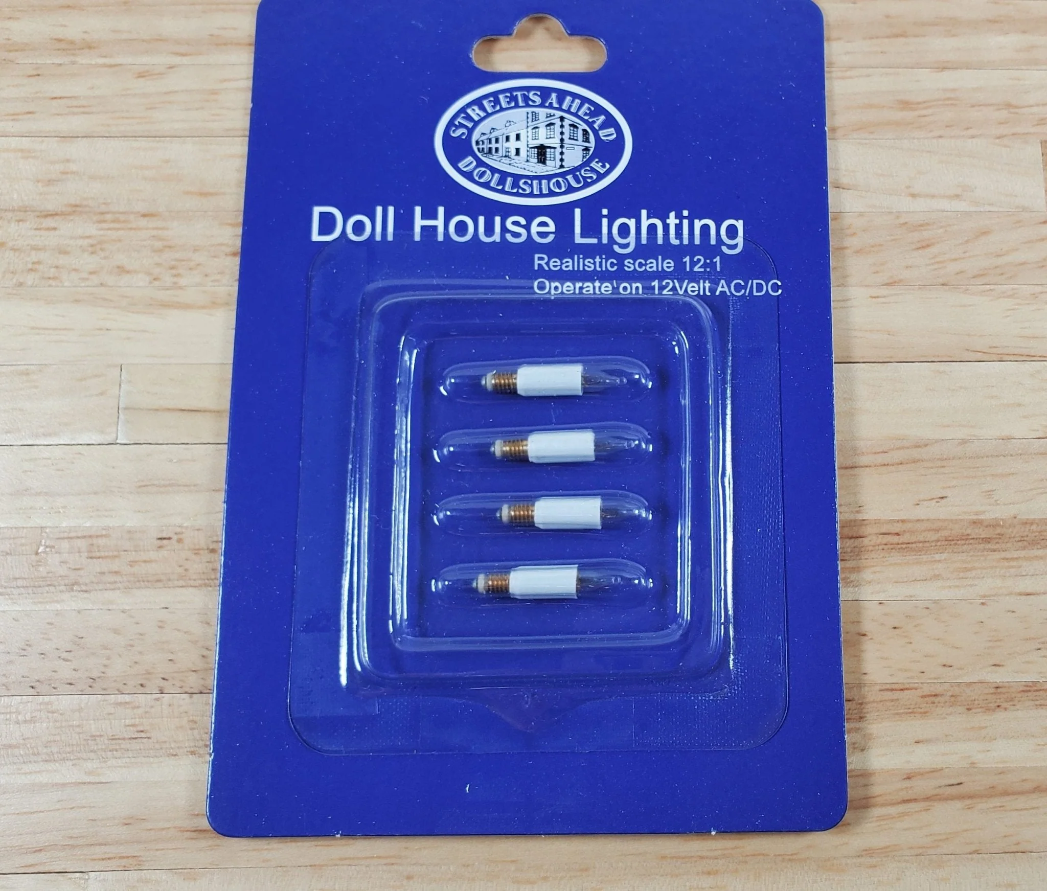 Dollhouse Candle Stick Bulbs Tall 12 Volt 4 piece 7/8" Miniature Replacement Lights