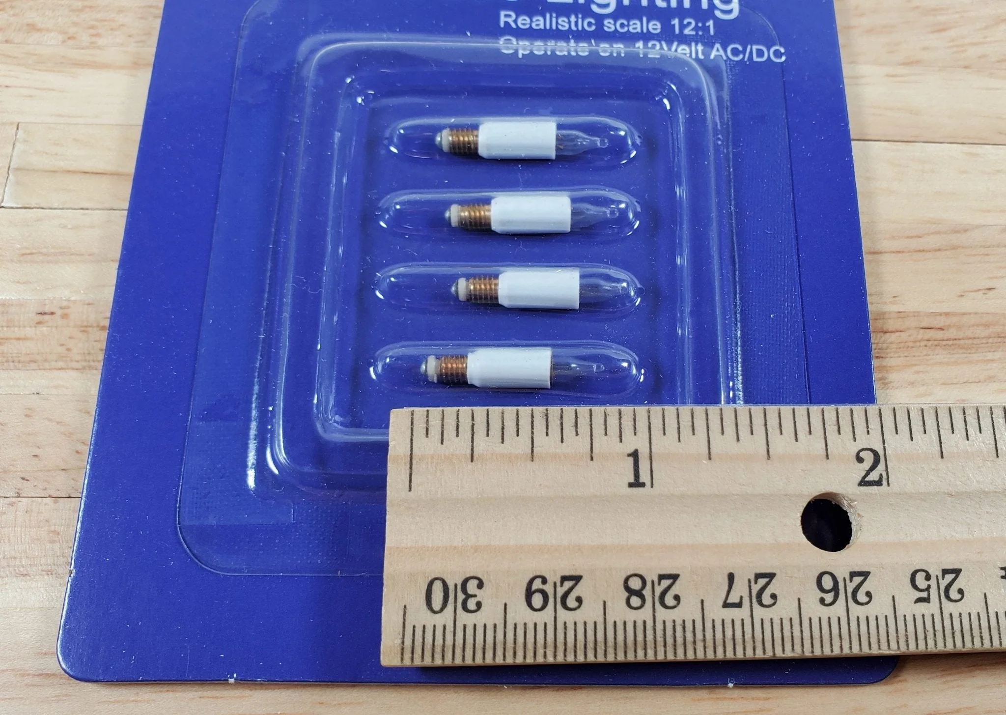 Dollhouse Candle Stick Bulbs Tall 12 Volt 4 piece 7/8" Miniature Replacement Lights - Image 3