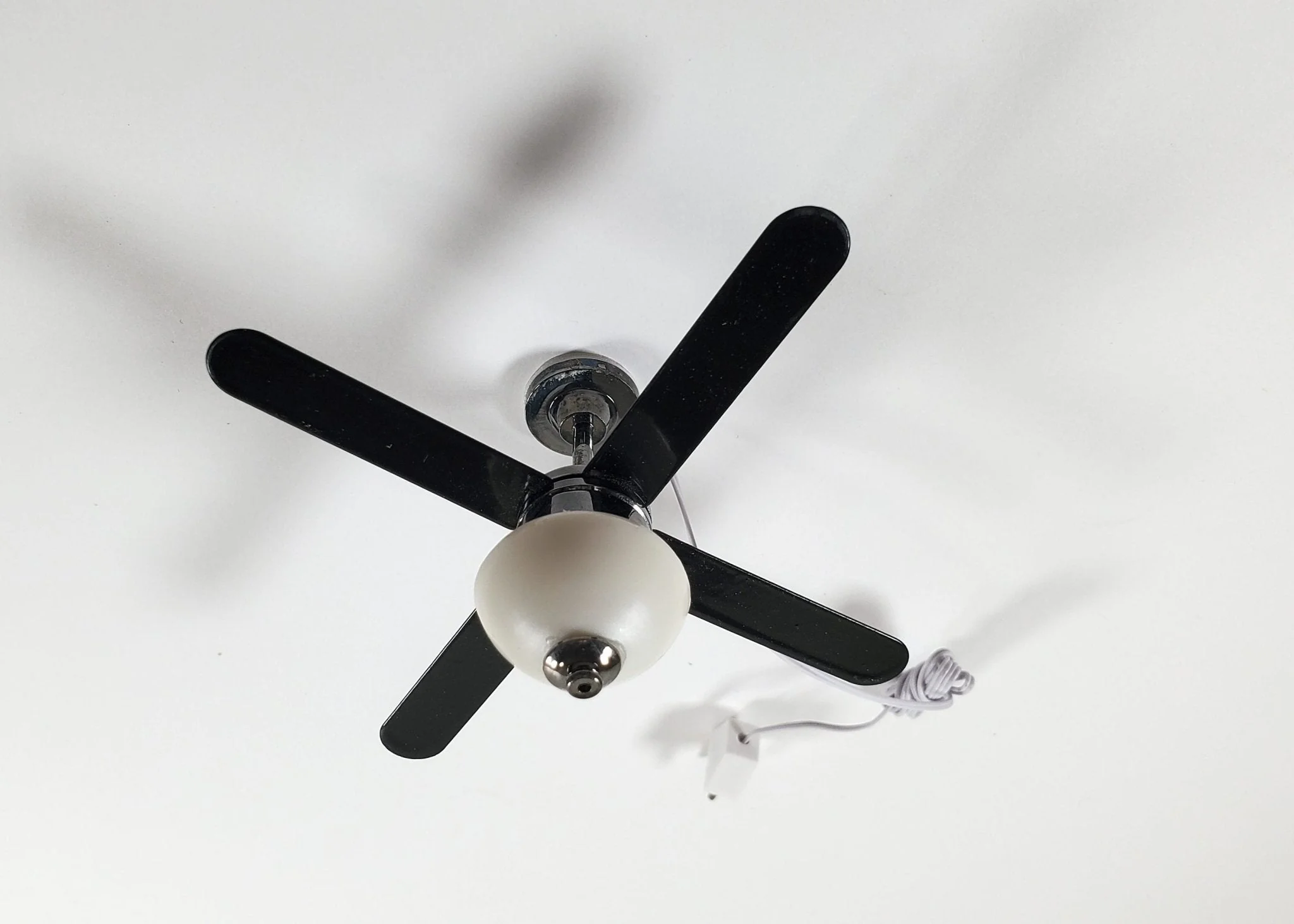 Dollhouse Ceiling Fan Light 4 Blade Plug In Electric 1:12 Scale Miniature 12 Volt - Image 4