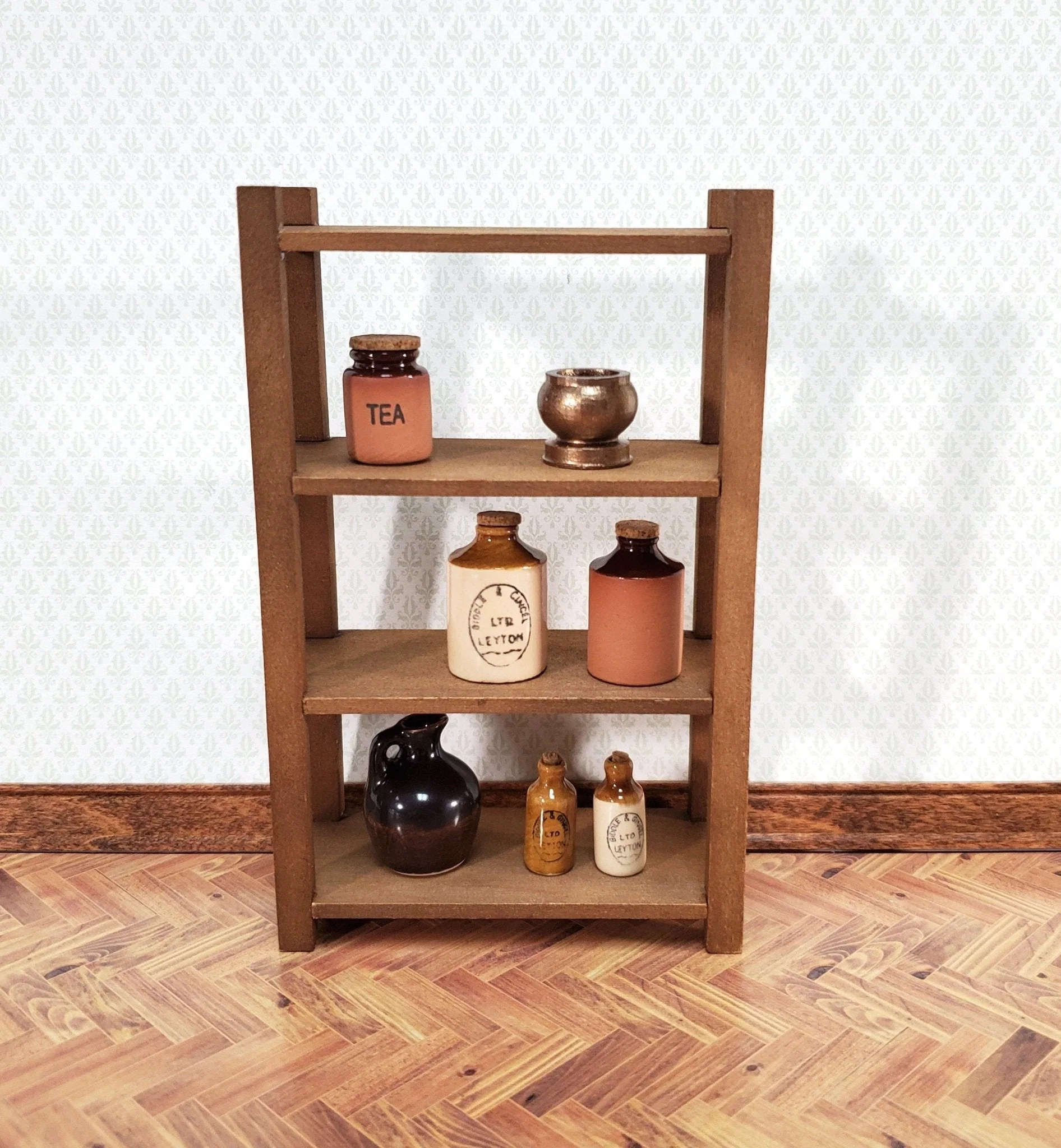 Dollhouse Cellar Rack Shelves Wood 1:12 Scale Miniature Furniture by Reutter - Image 5