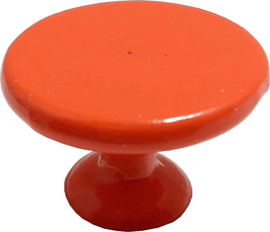 Dollhouse Ceramic Halloween Cake Plate Pedestal Orange 1:12 Scale Miniature