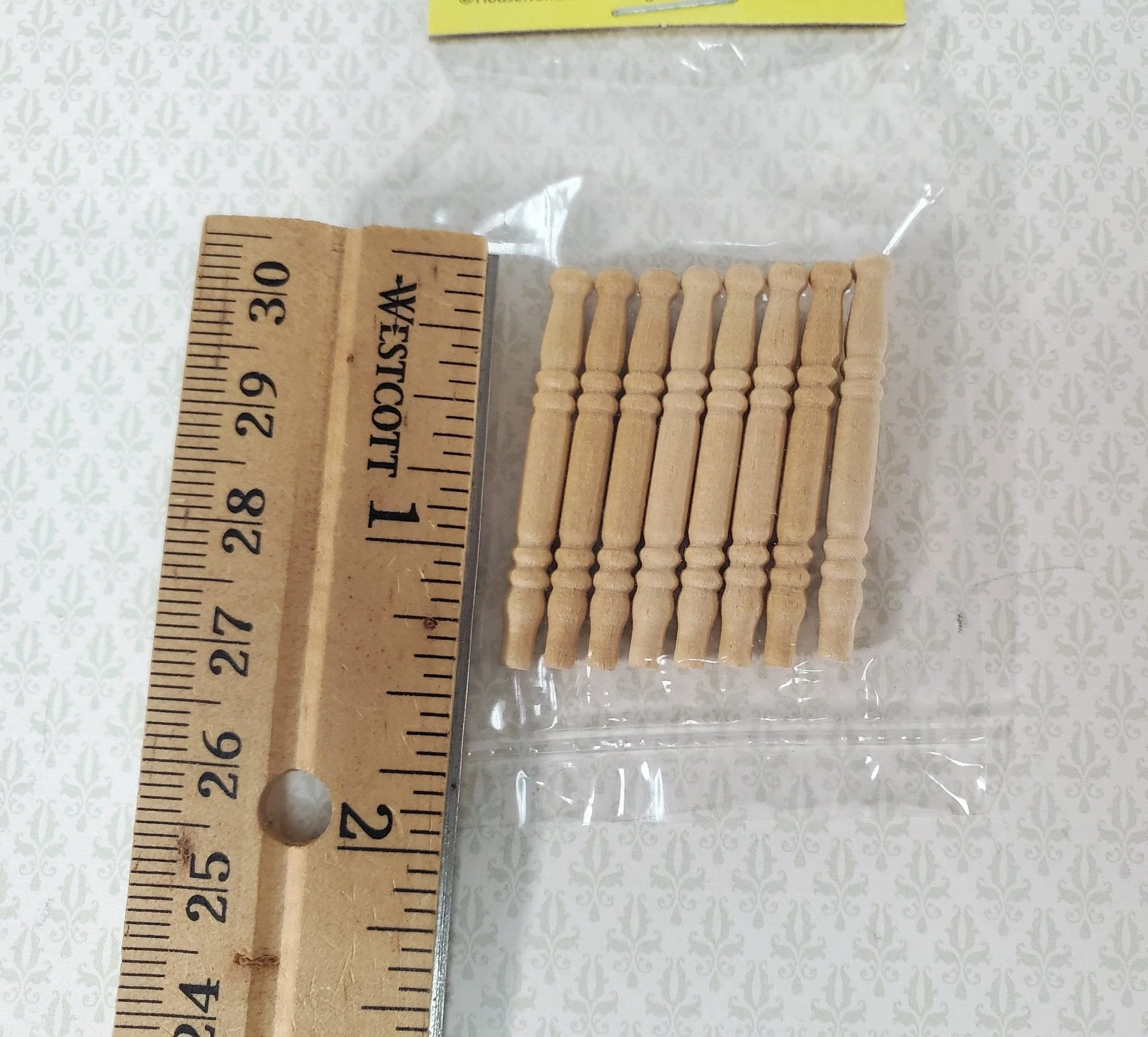 Dollhouse Chair Legs Spindles Small Wood for Building x8 1:12 Scale 1 3/8" Long HW12017 - Image 3