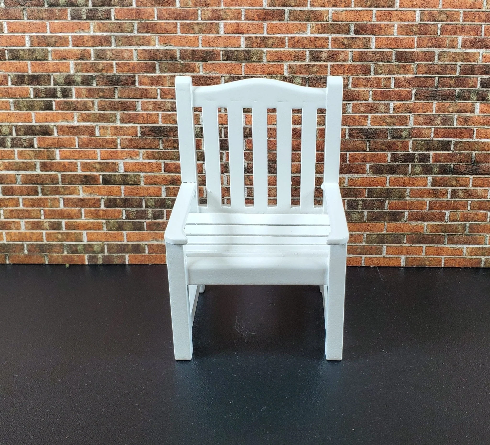 Dollhouse Chair Outdoor Garden Porch Patio White 1:12 Scale Miniature Furniture - Image 2