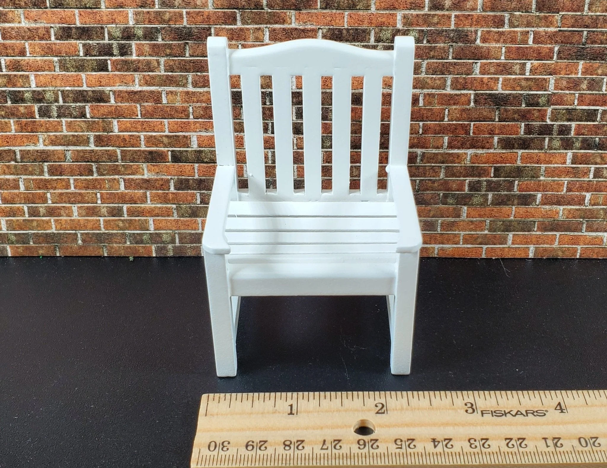 Dollhouse Chair Outdoor Garden Porch Patio White 1:12 Scale Miniature Furniture - Image 6