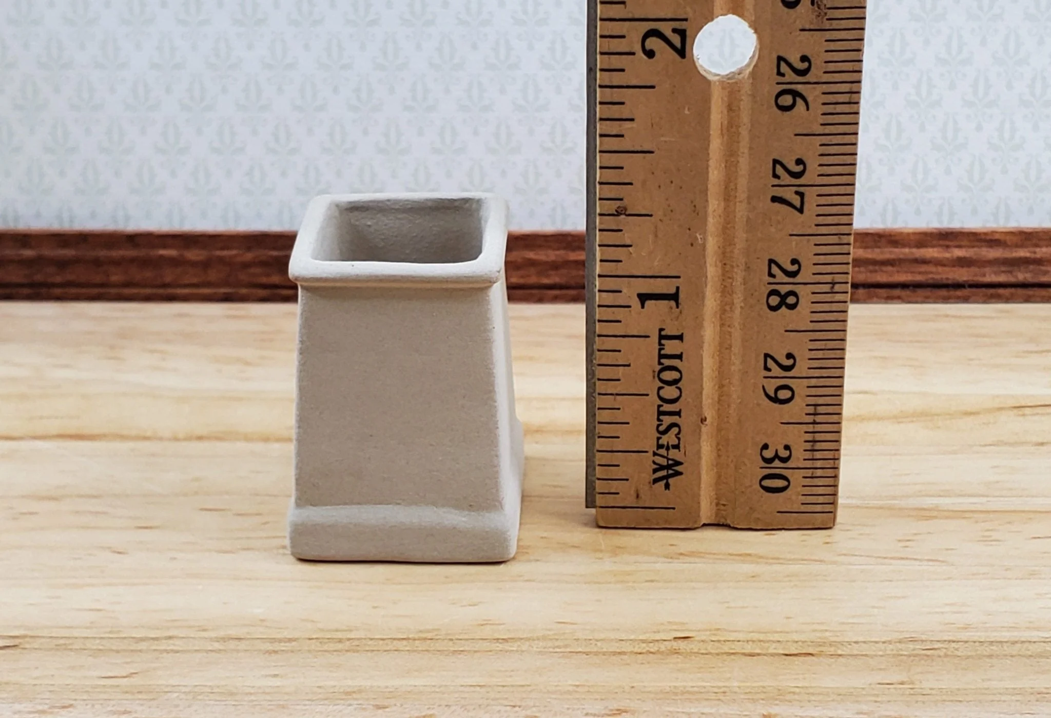 Dollhouse Chimney Pot Small Smoke Stack Square Ceramic 1:12 Scale Miniature - Image 3