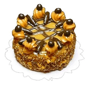 Dollhouse Chocolate Lattice Cake 1:12 Scale Miniature Dessert Kitchen Food