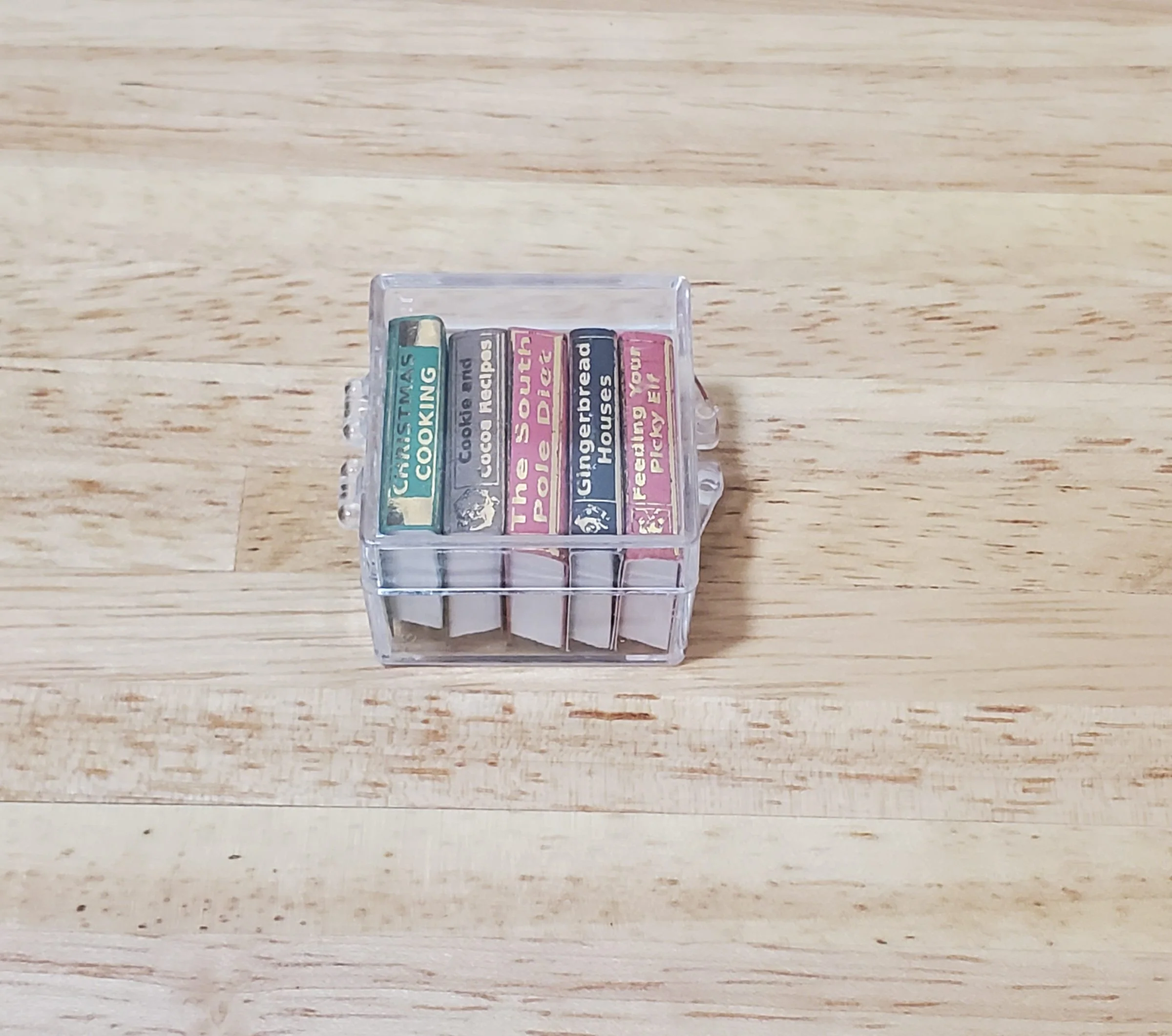 Dollhouse Christmas Books x5 Set 1 1:12 Scale Miniatures (blank inside) Handmade - Image 3