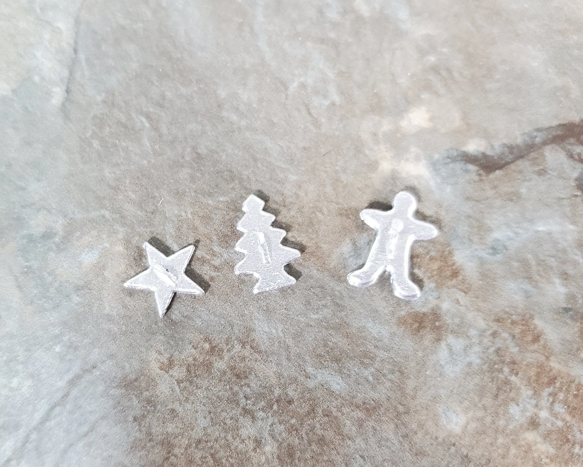 Dollhouse Christmas Cookie Cutters x3 1:12 Scale Miniatures Tree Star Gingerbread Man - Image 3