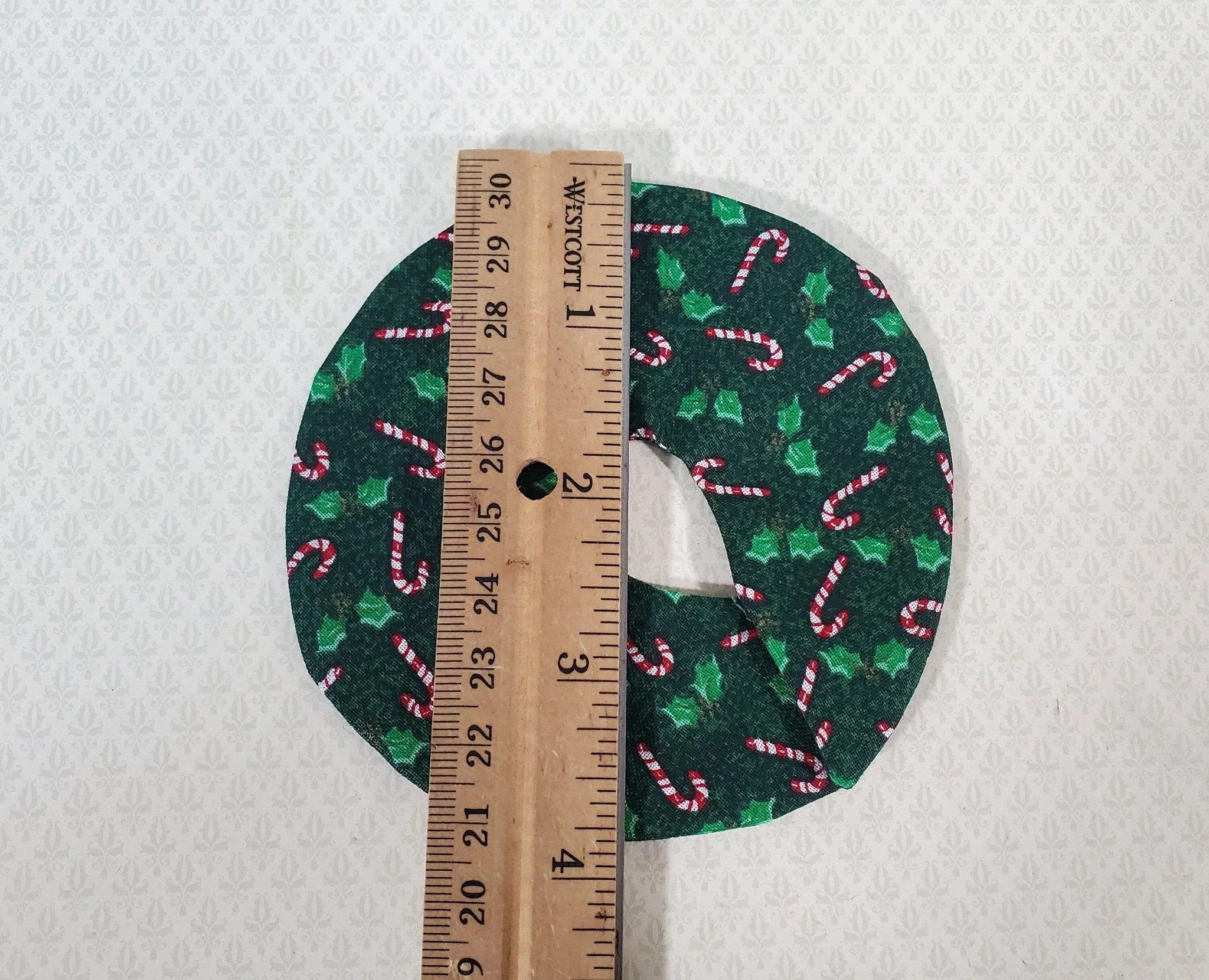 Dollhouse Christmas Tree Skirt Handmade Holiday Decorating 1:12 Scale Fabric - Image 3