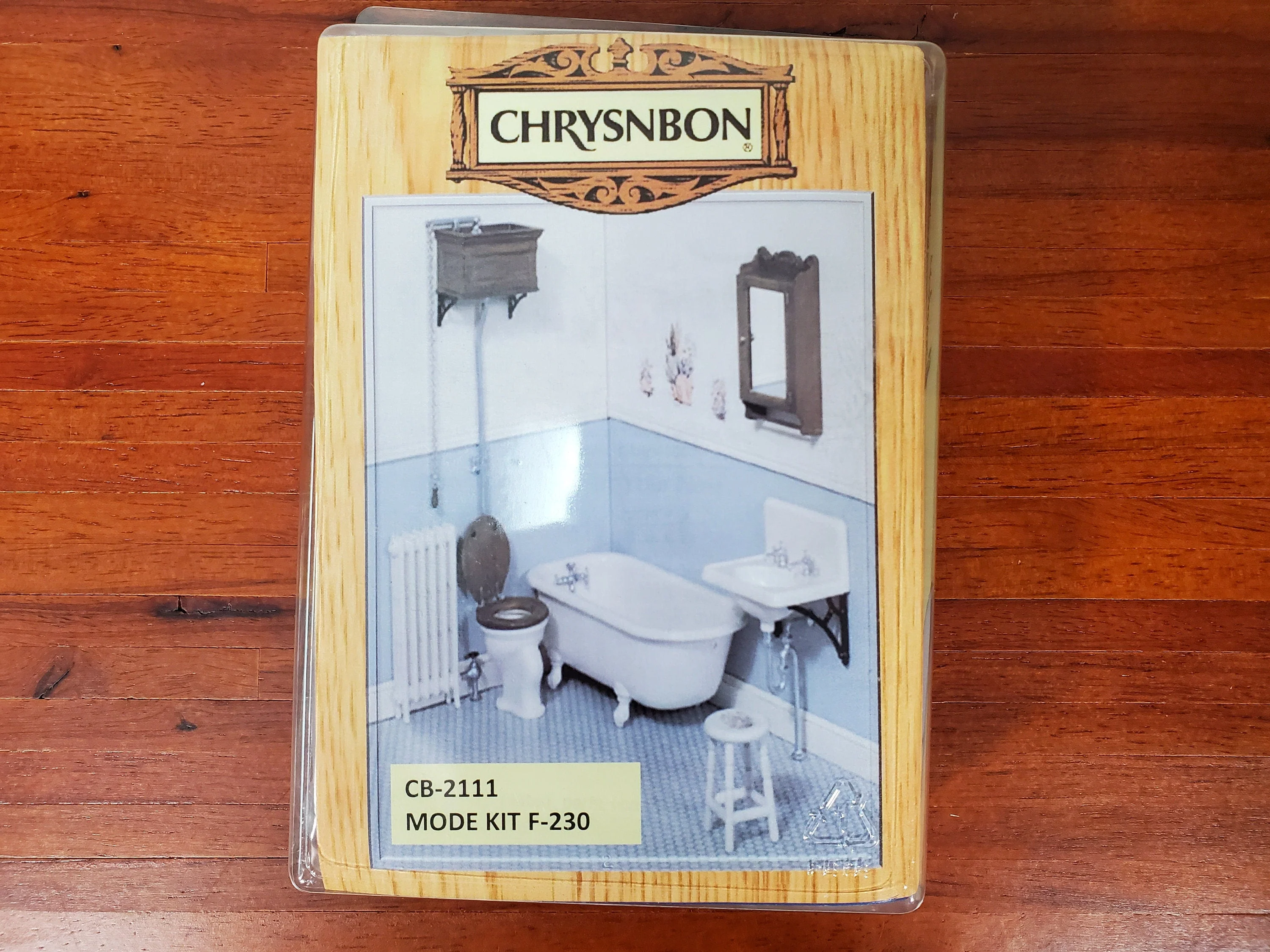 Dollhouse Chrysnbon Bathroom KIT Victorian Style Plastic 1:12 Scale Miniature Bathtub Toilet Sink - Image 4