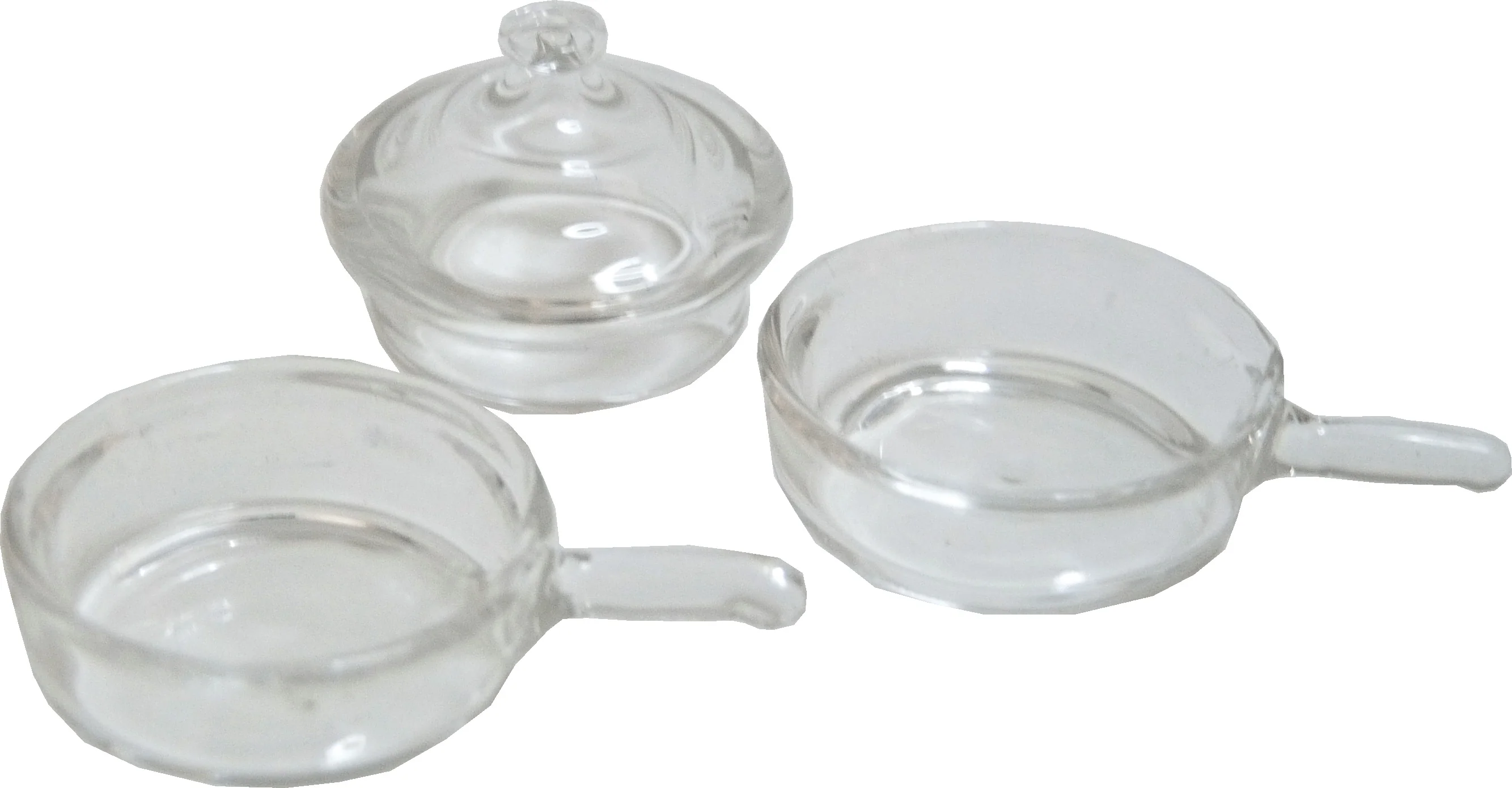 Dollhouse Clear Glass Double Boiler 1:12 Scale Miniature Kitchen - Image 2