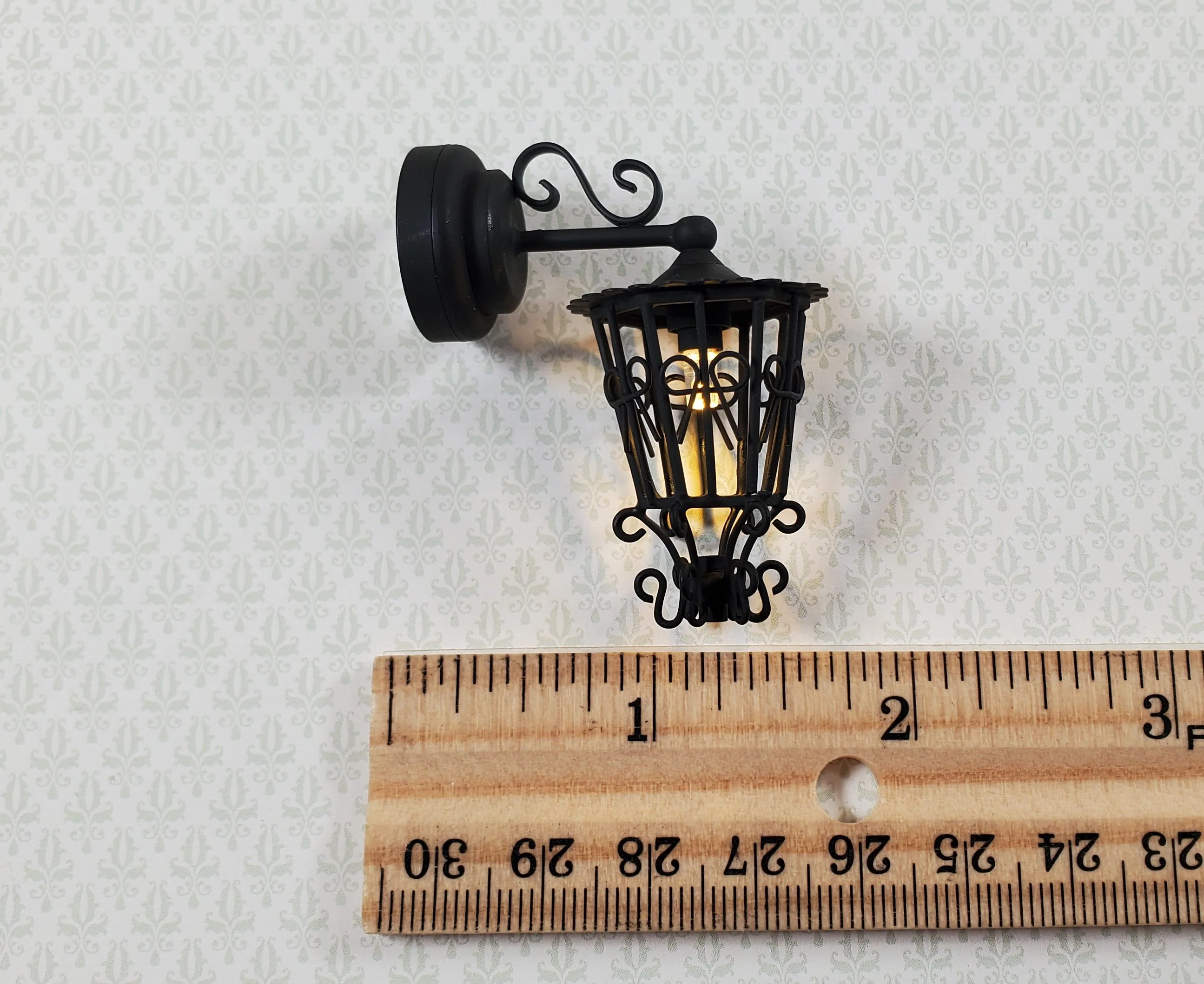 Dollhouse Carriage Light Battery Operated with Wand 1:12 Scale Miniature Lamp - Image 8
