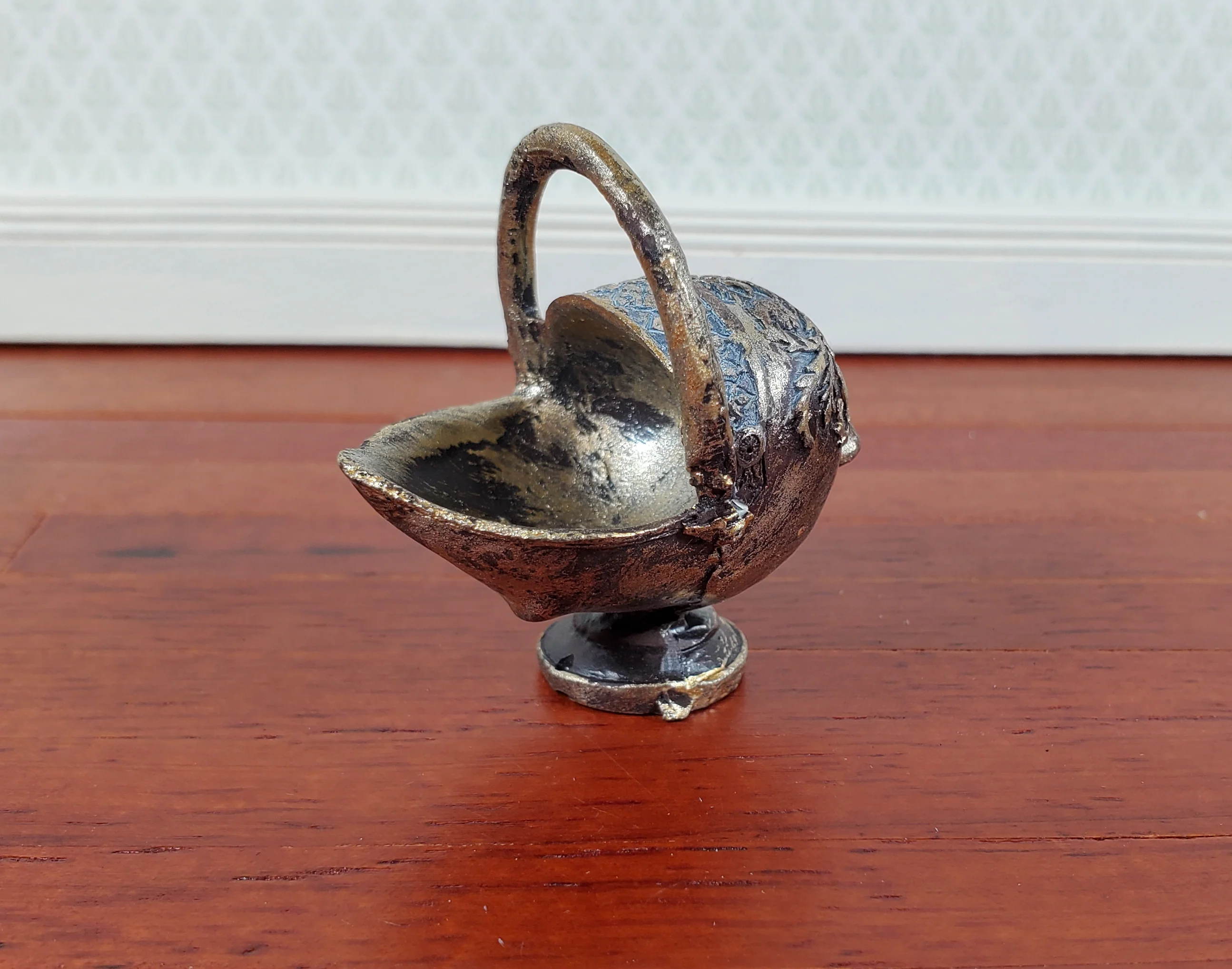 Dollhouse Coal Scuttle Bucket Fireplace Accessory Resin 1:12 Scale Miniature - Image 2