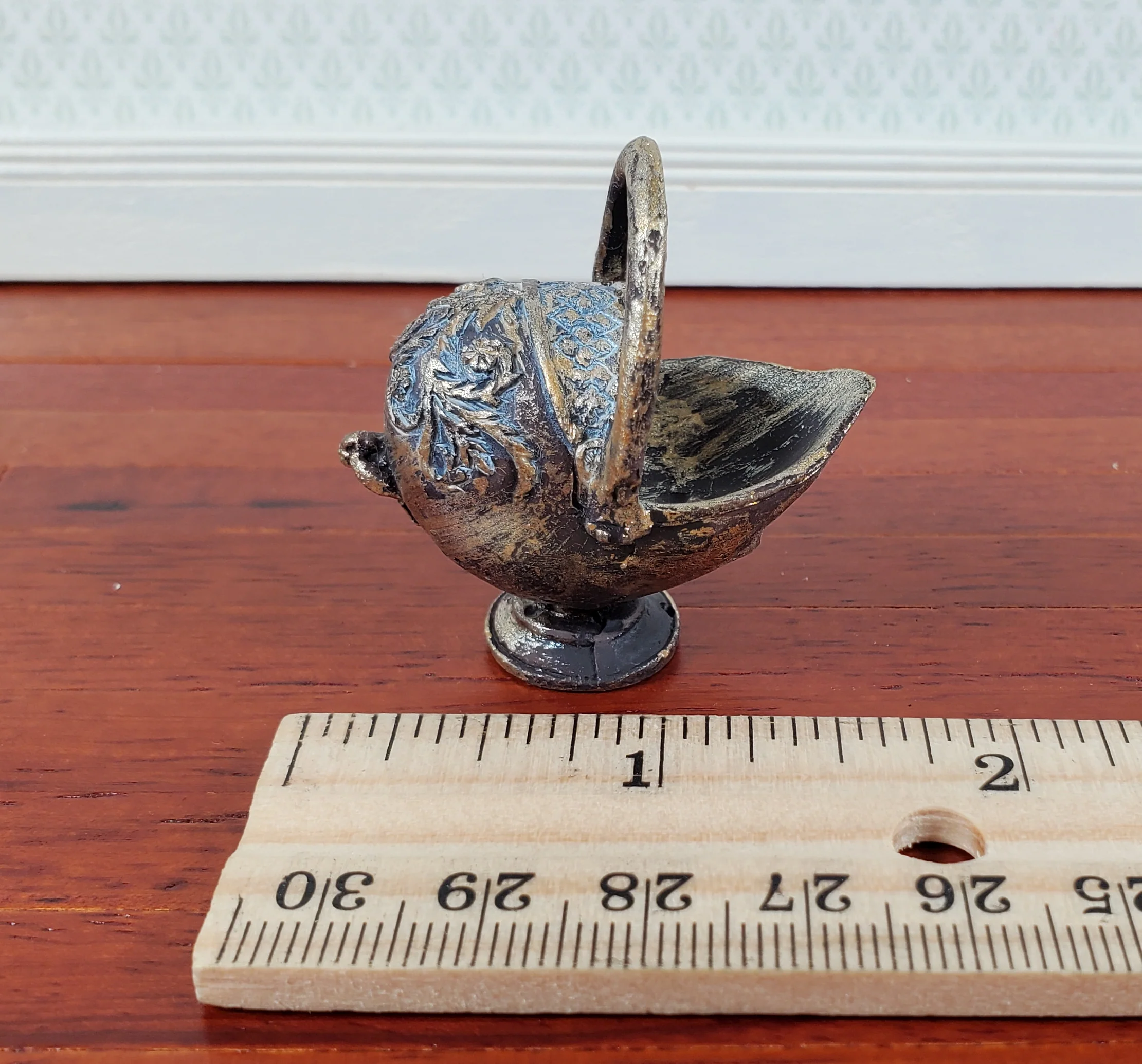 Dollhouse Coal Scuttle Bucket Fireplace Accessory Resin 1:12 Scale Miniature - Image 5