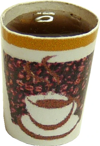 Dollhouse Coffee in a Paper Cup 1:12 Scale Miniature Food Drink