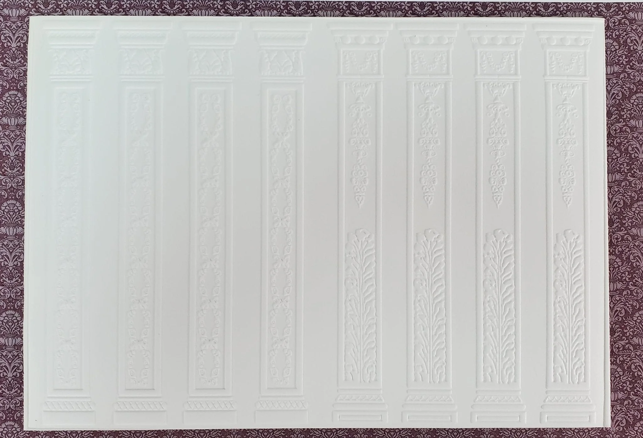Dollhouse Column Wall Panel Embossed Textured Foam Board 1:12 Scale World Model 34933 - Image 2
