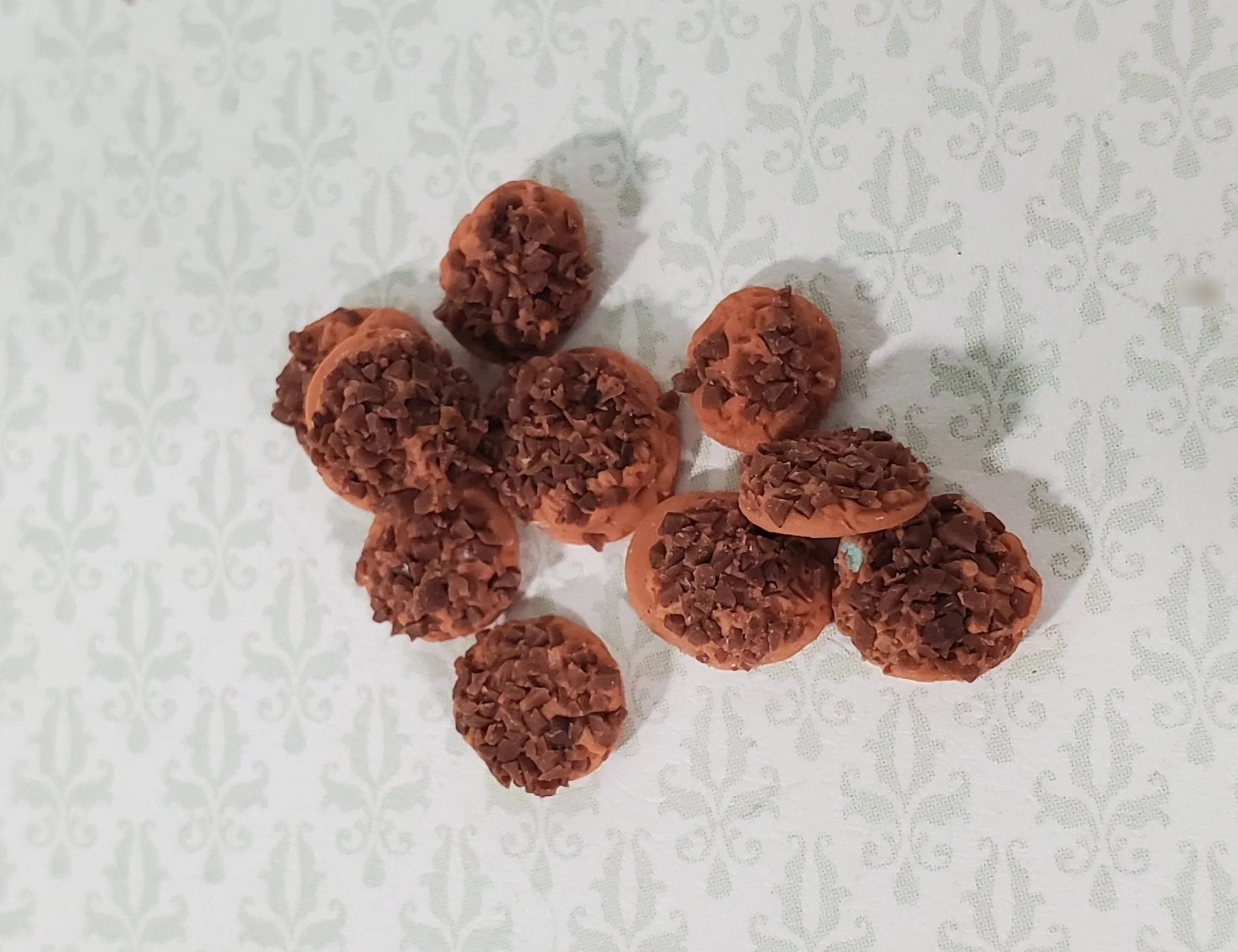 Dollhouse Cookies Set of 10 Chocolate Chip 1:12 Scale Miniatures Food Groceries - Image 3