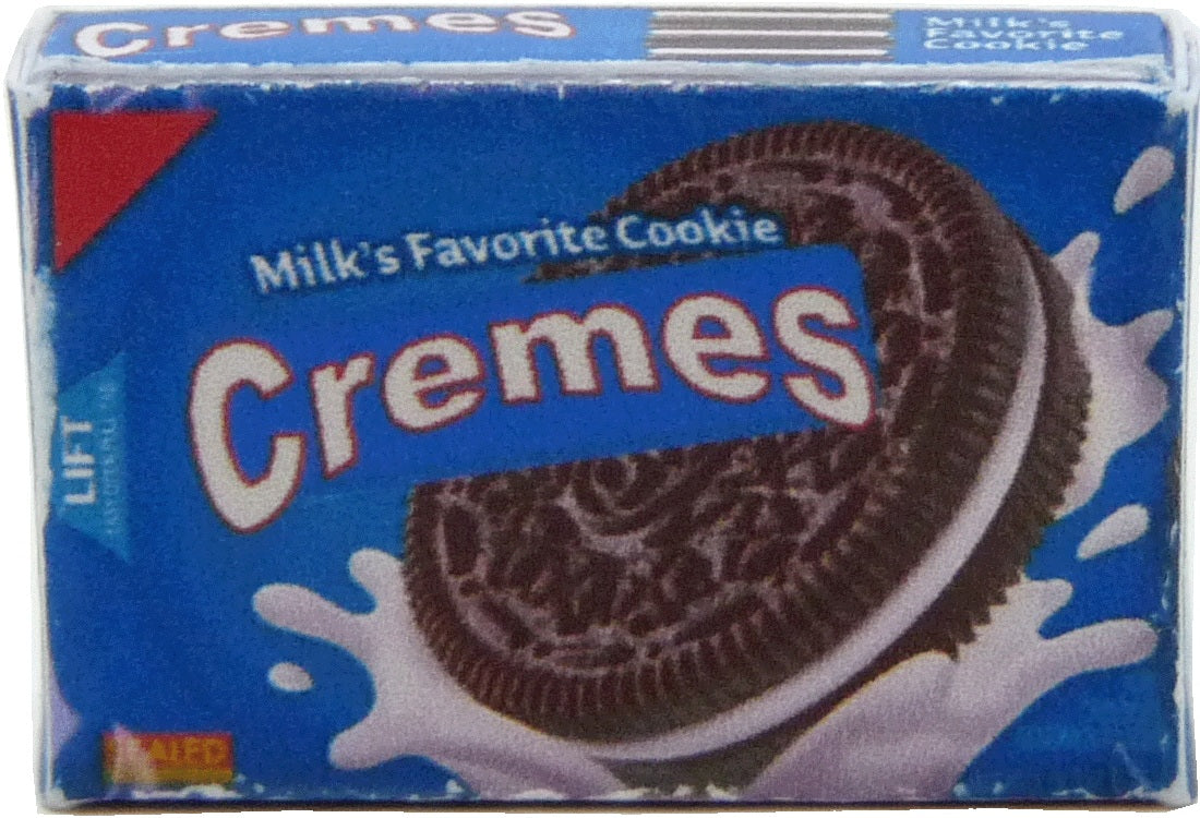 Dollhouse Cremes Sandwich Cookies Box 1:12 Scale Miniature Food Kitchen