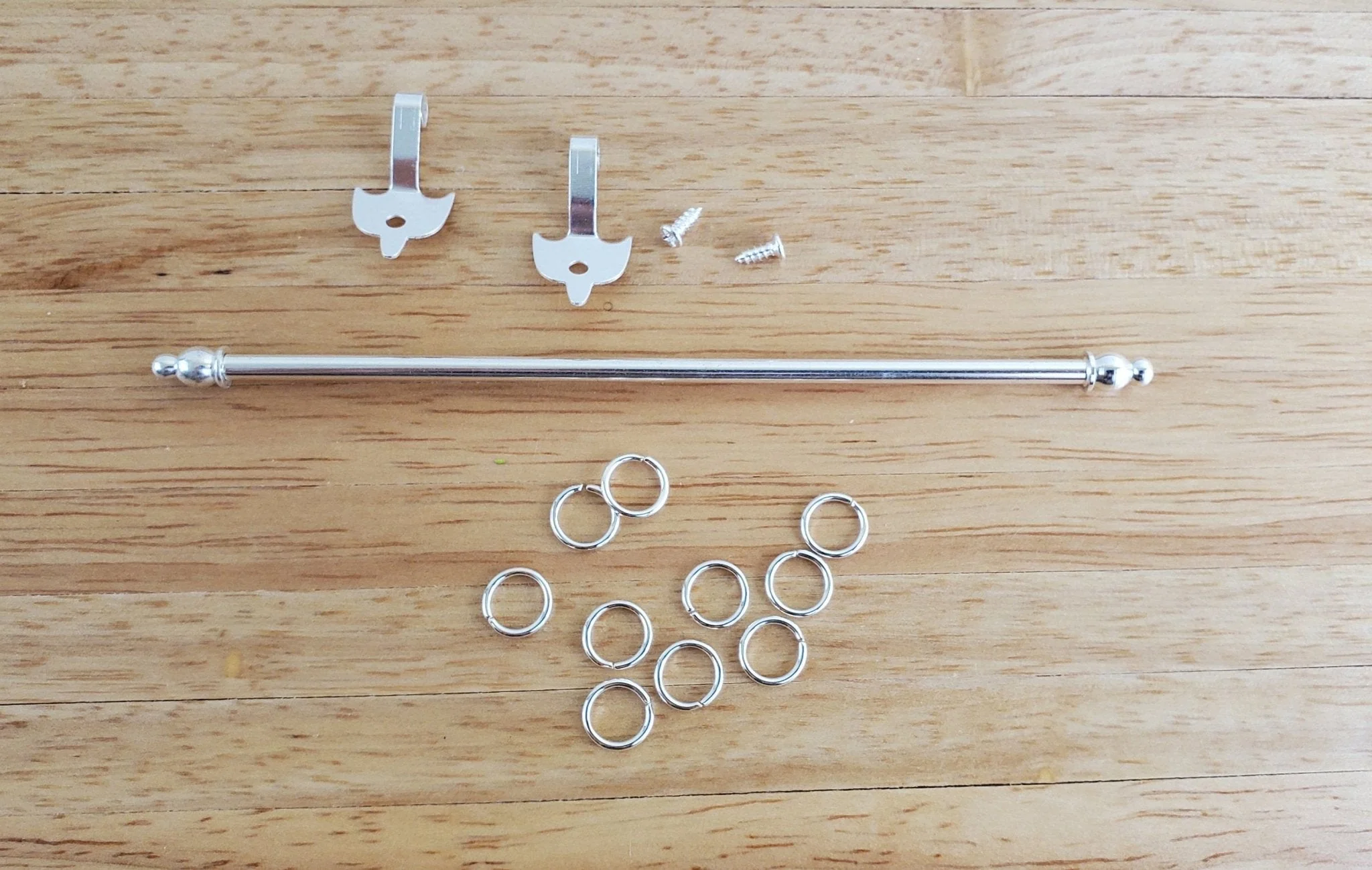Dollhouse Curtain Rod Silver Metal Adjustable 1:12 Scale Miniatures 4.75" - 8"