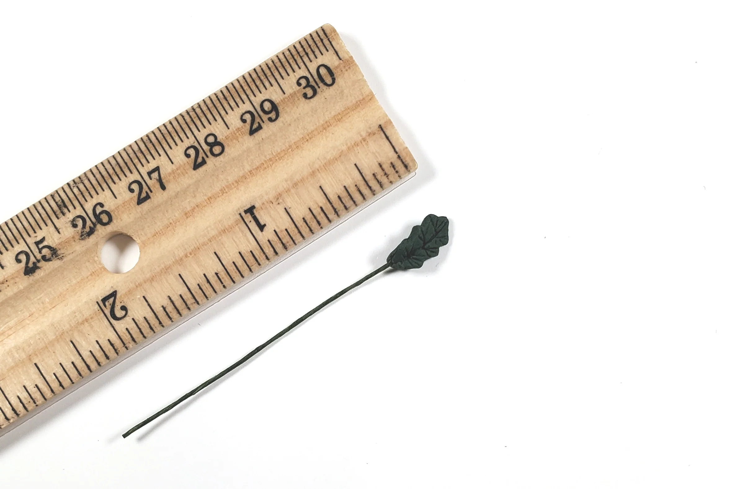 Dollhouse Dark Green Leaves Long Stem Set of 10 1:12 Scale Miniature - Image 3