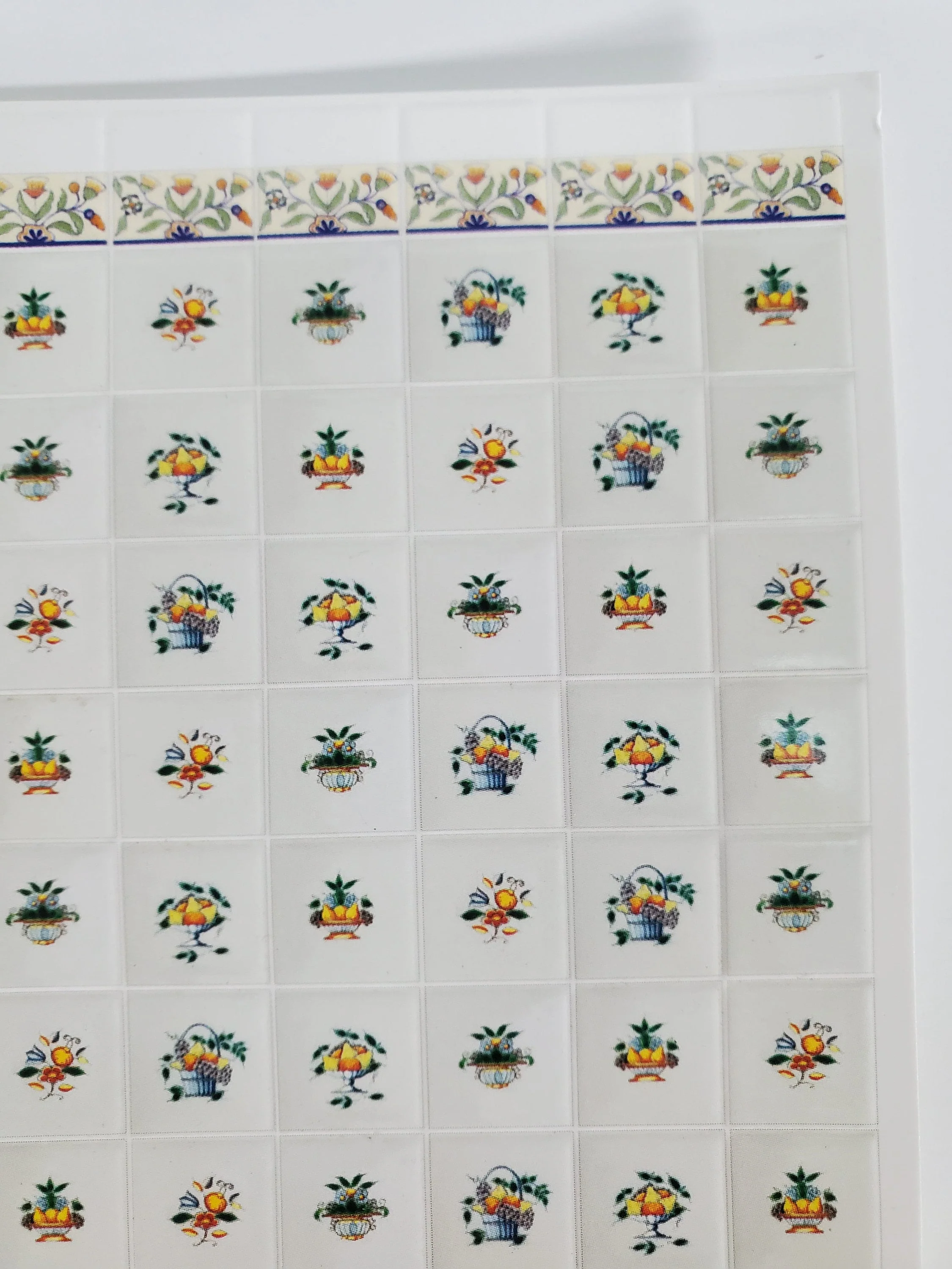 Dollhouse Delft Wall Tiles Fruit Embossed Heavy Card 1:12 Scale Kitchens World Model - Image 3