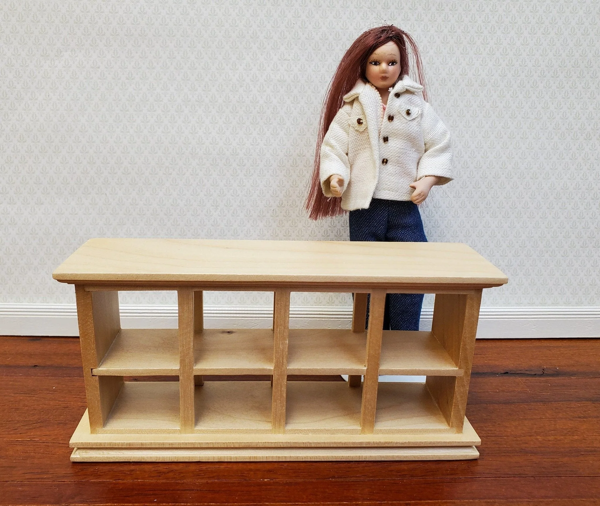 Dollhouse Display Counter for Bakery Store or Shop 1:12 Scale Miniature Furniture Light Pine Finish - Image 3