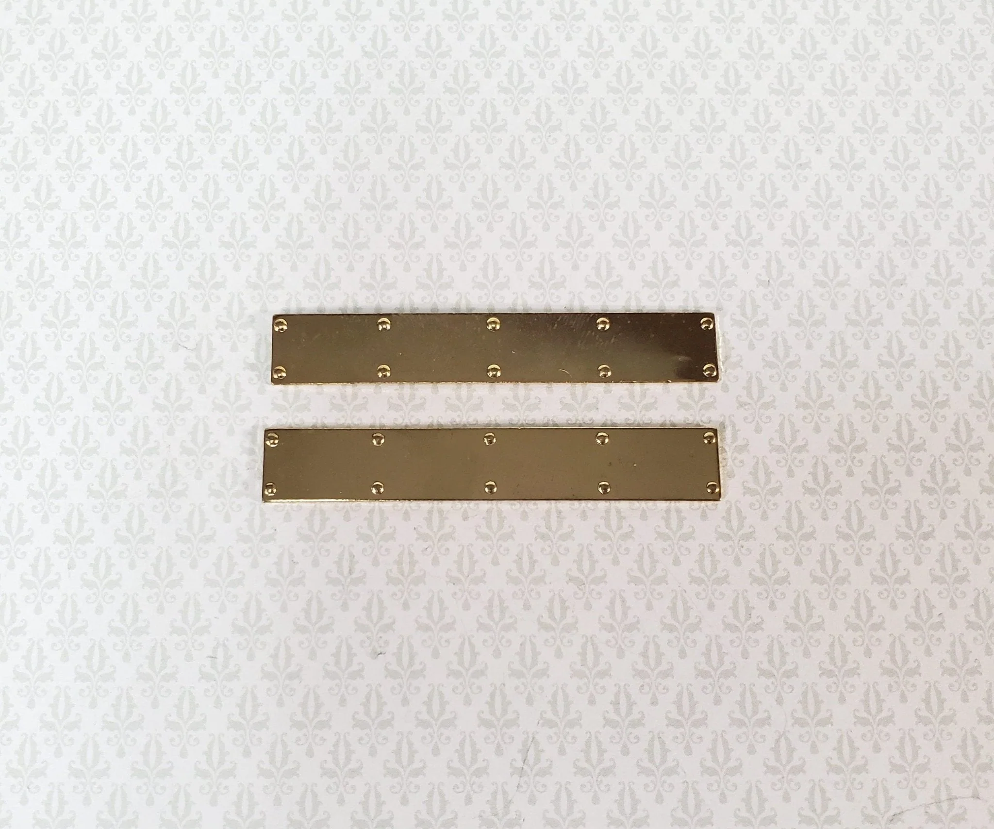 Dollhouse Door Kick Plates Gold Plated Brass 1:12 Scale Miniature Houseworks 1150