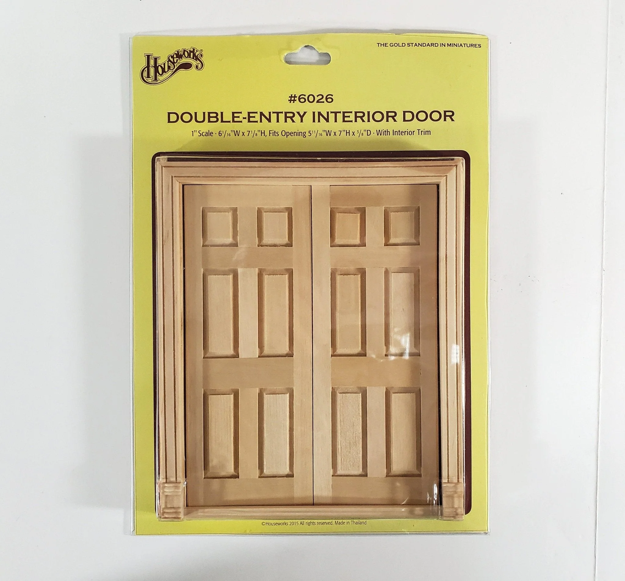 Dollhouse Double French Doors 1:12 Scale Miniature Houseworks #6026 Interior Exterior