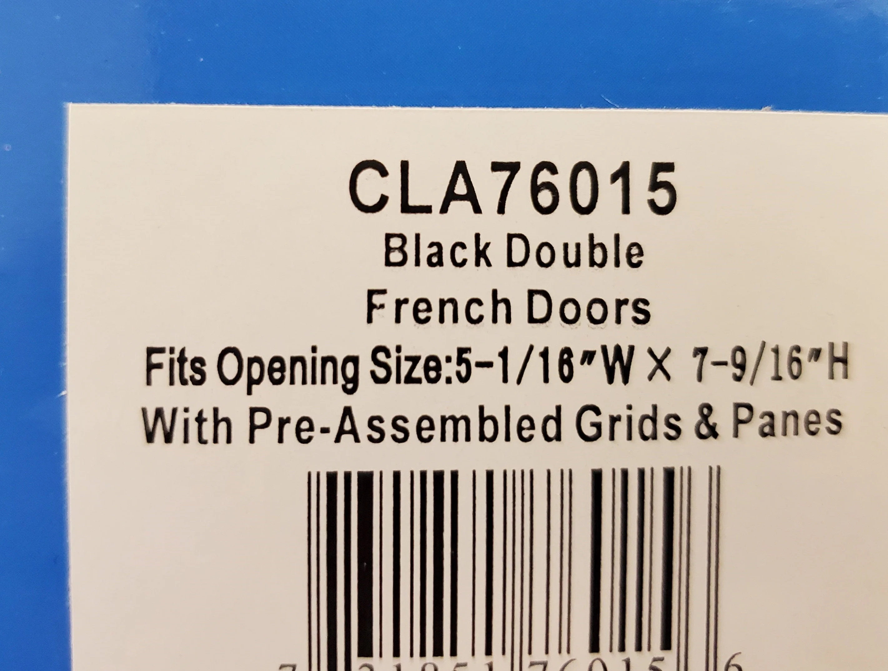 Dollhouse Double French Doors with Windows BLACK 1:12 Scale Miniature Interior Exterior - Image 5