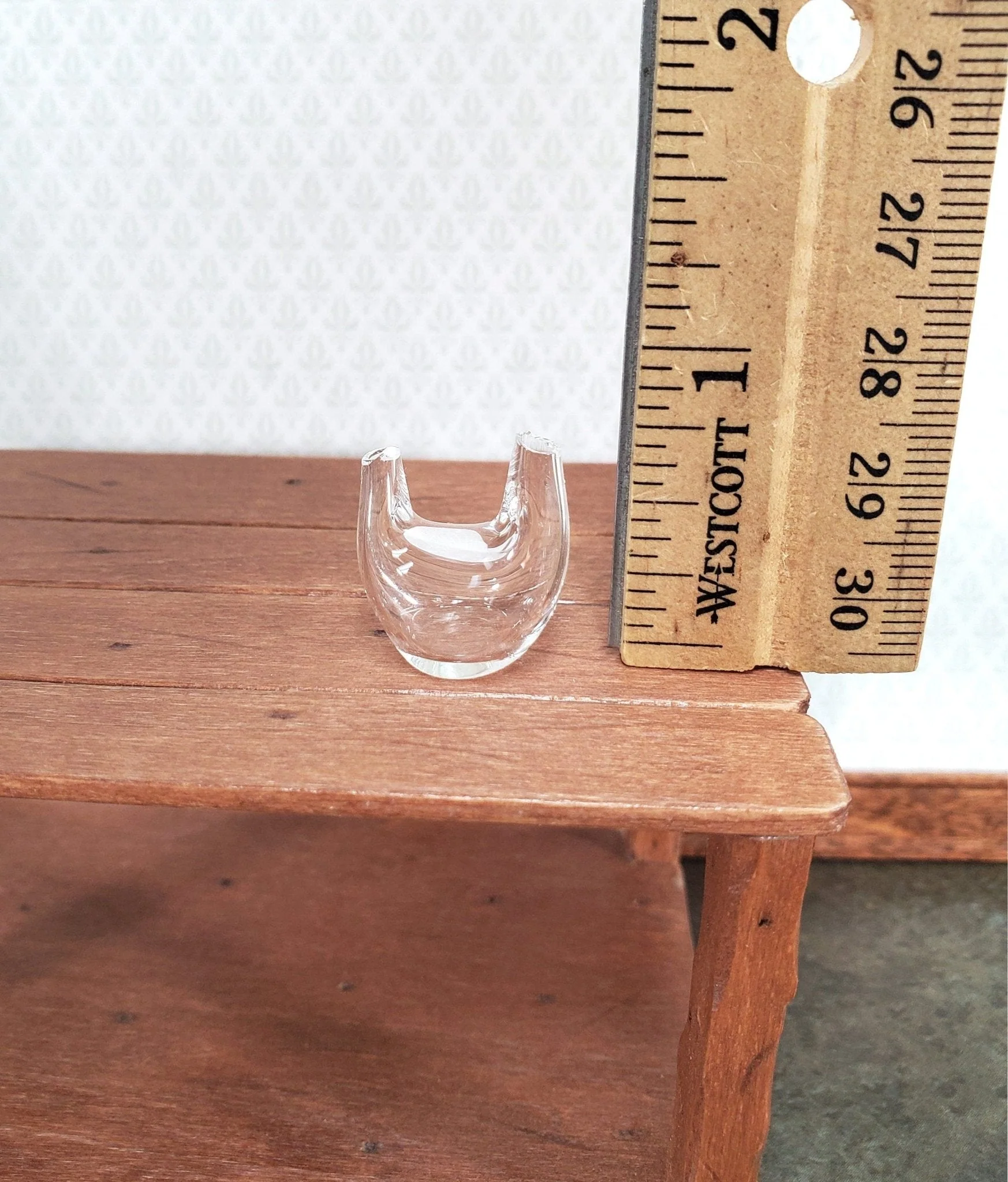 Dollhouse Double Necked Lab Jar Real Glass Mad Scientist Flask 1:12 Scale Miniature - Image 3