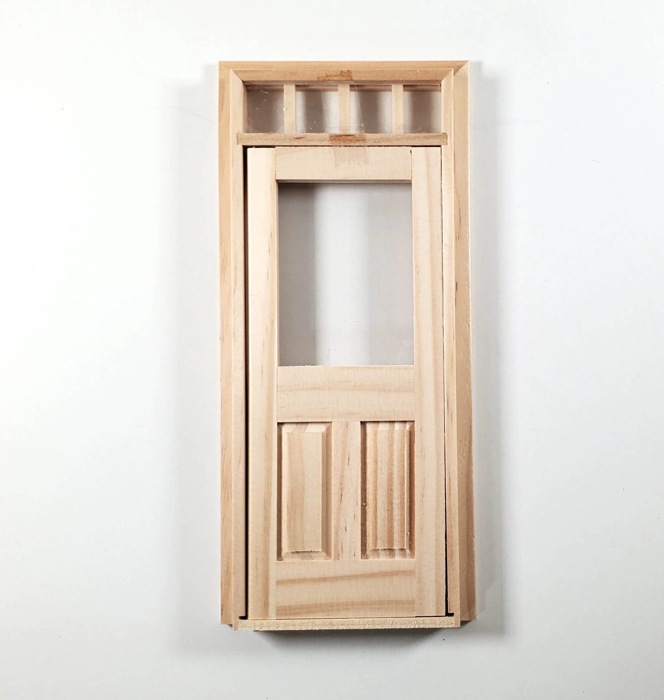 Dollhouse Exterior Door with Transom Window 1:12 Scale Houseworks #6018 - Image 2
