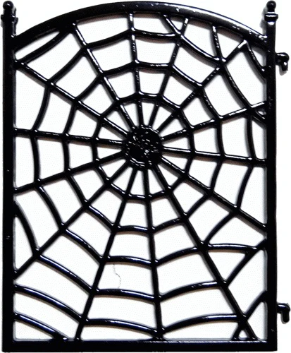 Dollhouse & Fairy Garden Black Cobweb Garden Gate