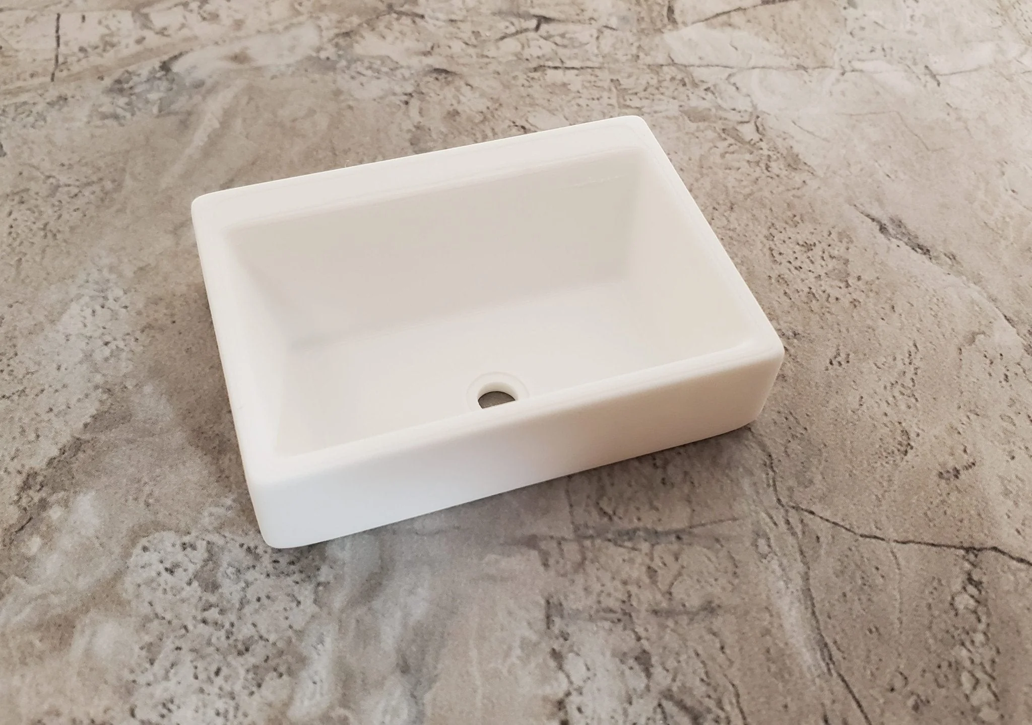 Dollhouse Farmhouse Sink Belfast Butler Style All White 1:12 Scale Miniature