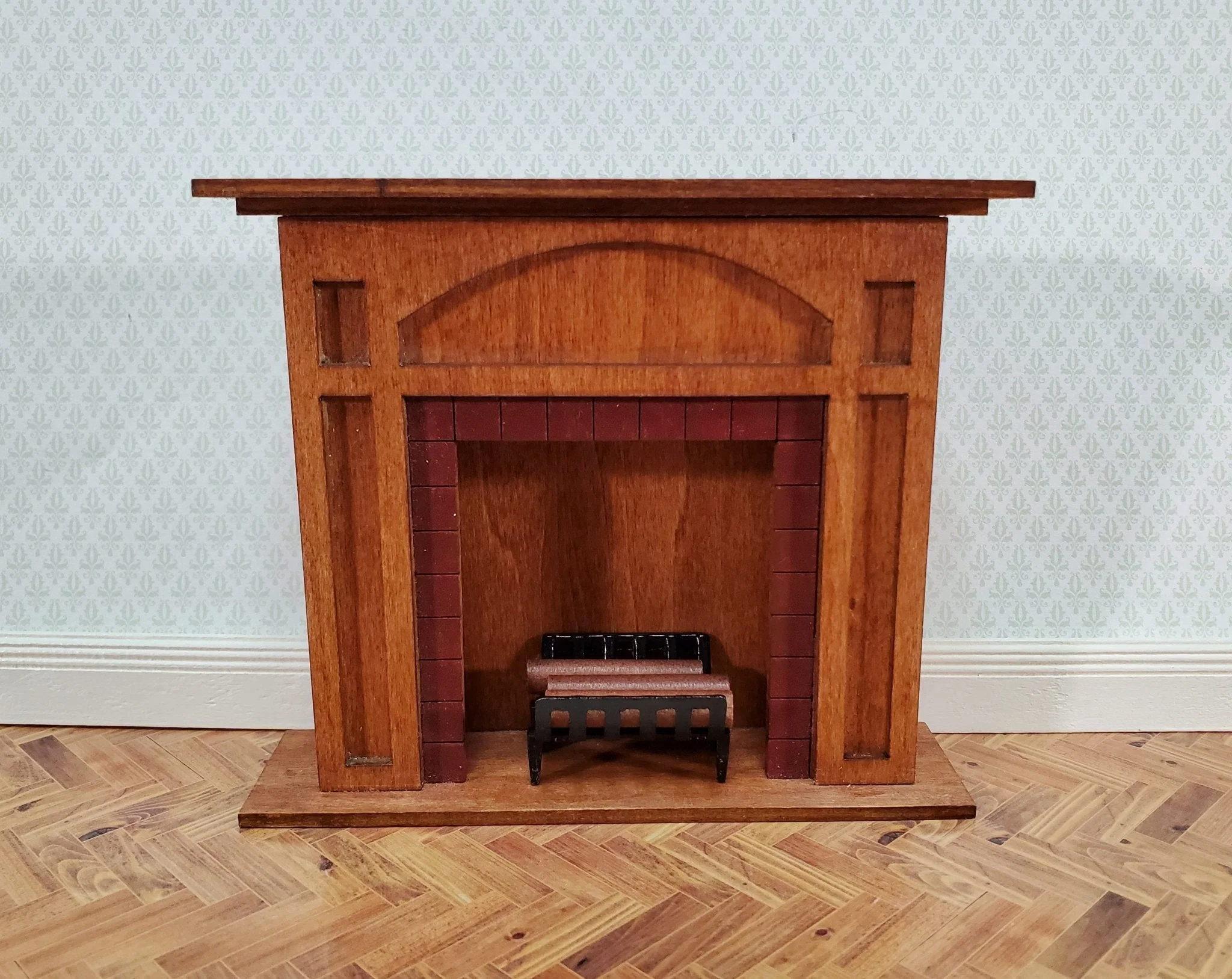 Dollhouse Fireplace Log Grate with Logs Rack Small Black Metal 1:12 Scale Miniatures - Image 3