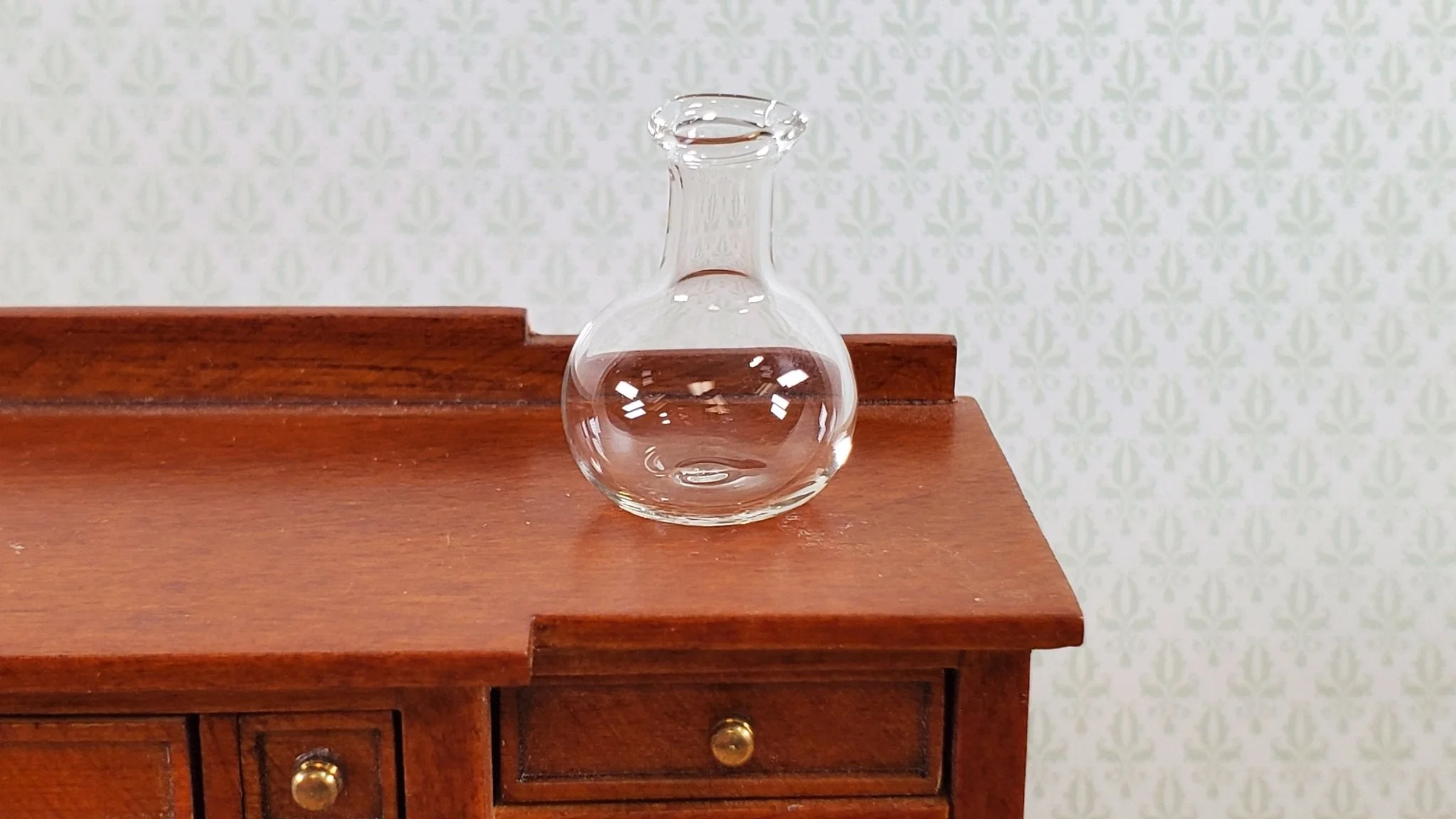 Dollhouse Flask Jar Vase Decanter Real Glass Mad Scientist 1:12 Scale Miniature