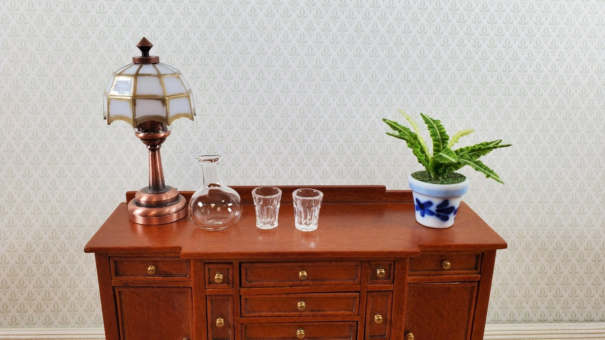 Dollhouse Flask Jar Vase Decanter Real Glass Mad Scientist 1:12 Scale Miniature - Image 2