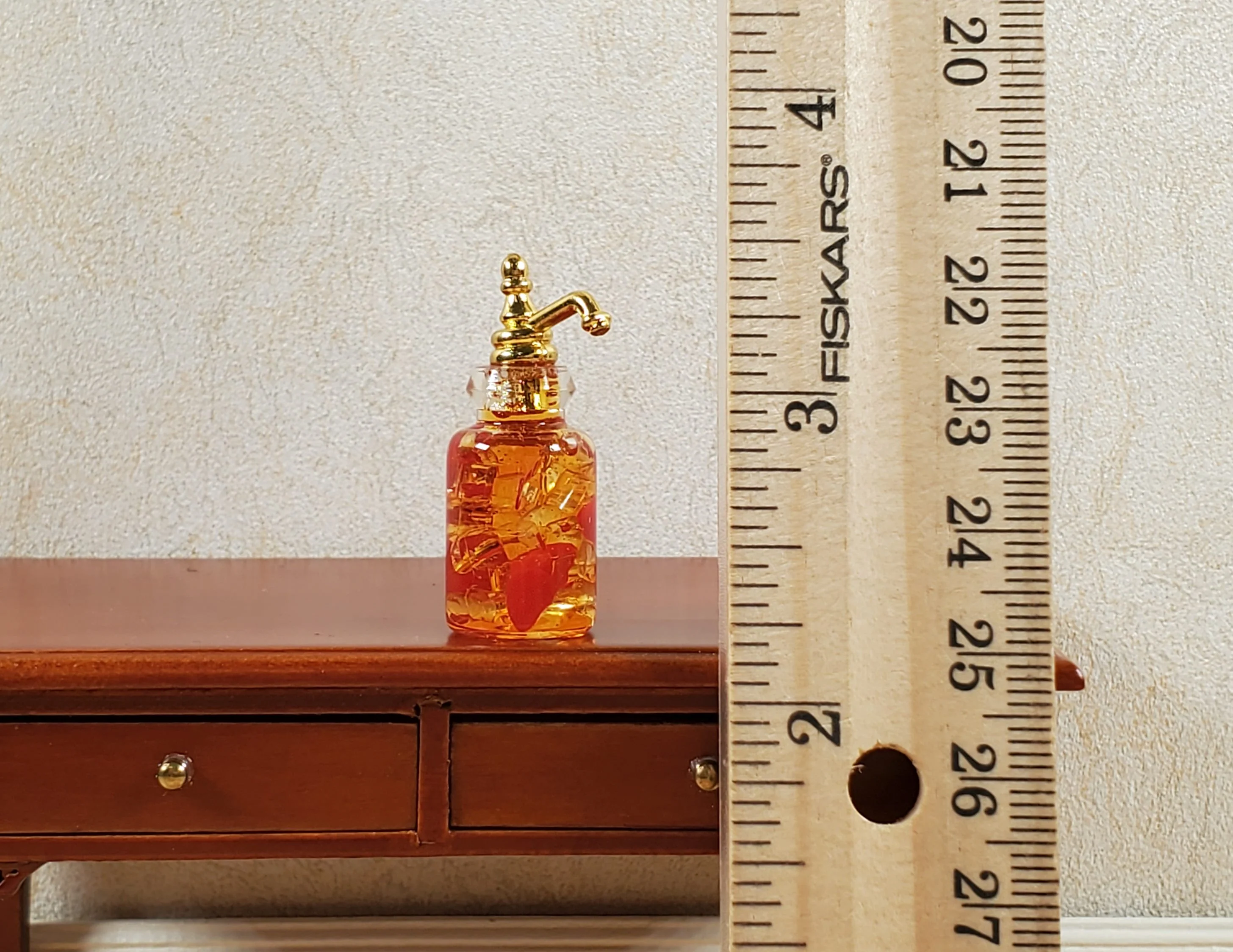 Dollhouse Flavored Syrup Pump Orange Red 1:12 Scale Kitchen Food - Image 4