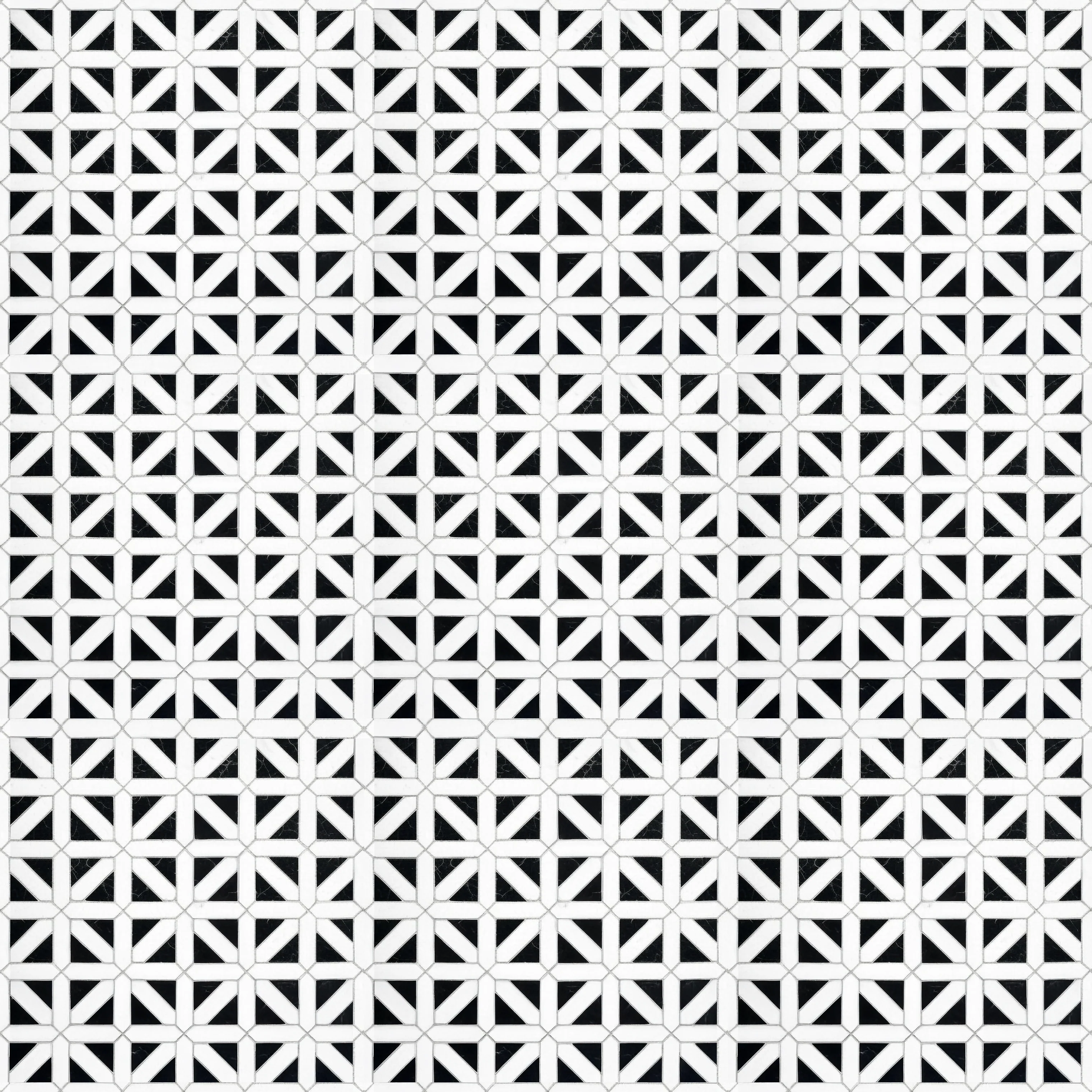 Dollhouse Flooring Black & White Tile 1:12 Scale Floor Wallpaper