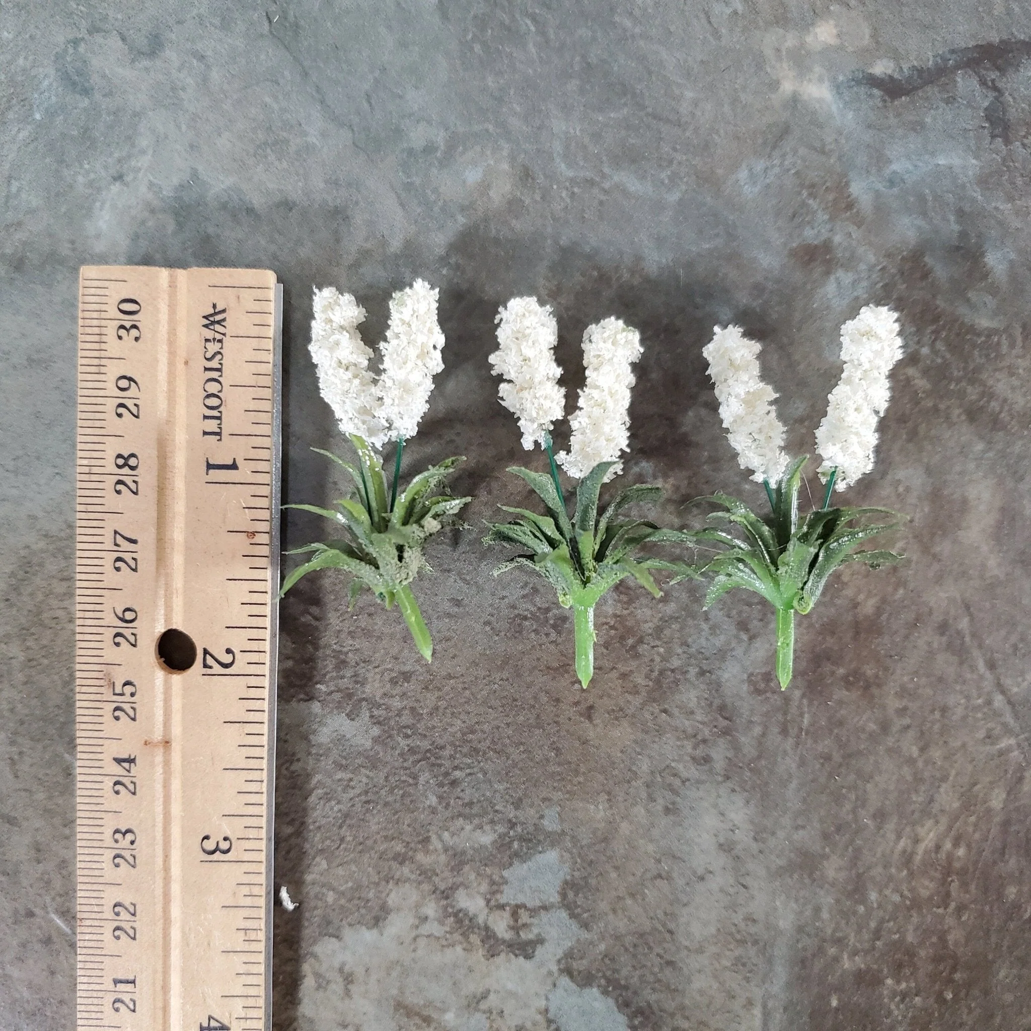Dollhouse Flowing Yucca Plant on Spike x3 1:12 Scale Miniature Garden Flower - Image 2