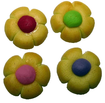 Dollhouse Frosted Flower Cookies Set of 4 1:12 Scale Miniature Food