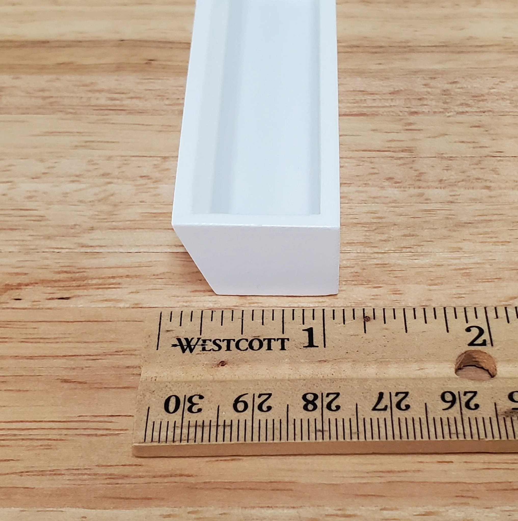 Dollhouse Garden Window or Flower Box White Wood 1:12 Scale Miniature 3 7/16" long - Image 4