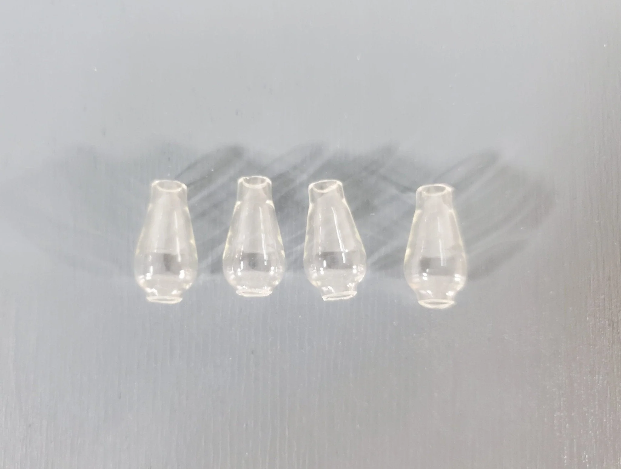 Dollhouse Glass Chimney Hurricane Shade Clear 1:12 Scale Miniature DIY Lamps