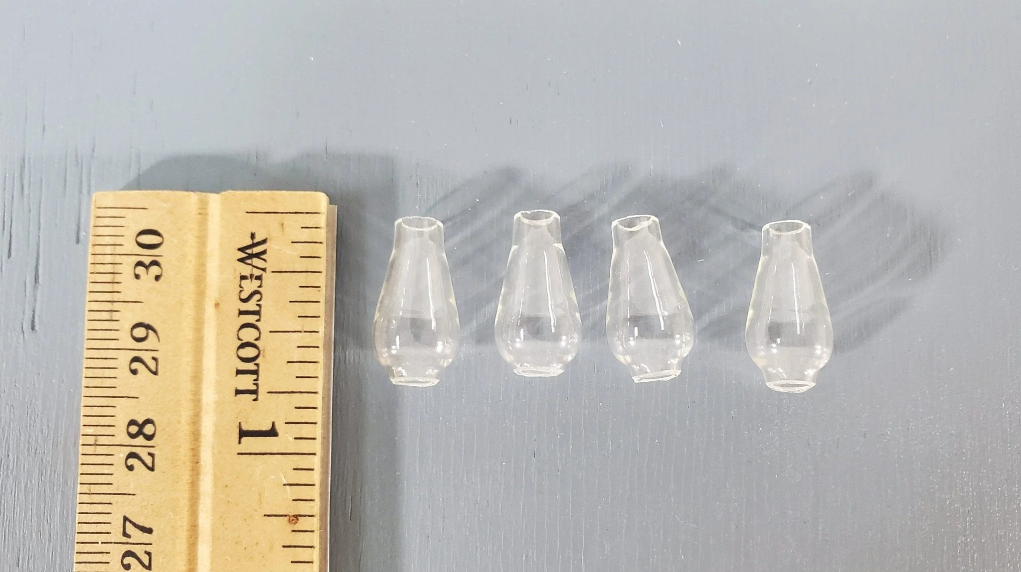 Dollhouse Glass Chimney Hurricane Shade Clear 1:12 Scale Miniature DIY Lamps - Image 2