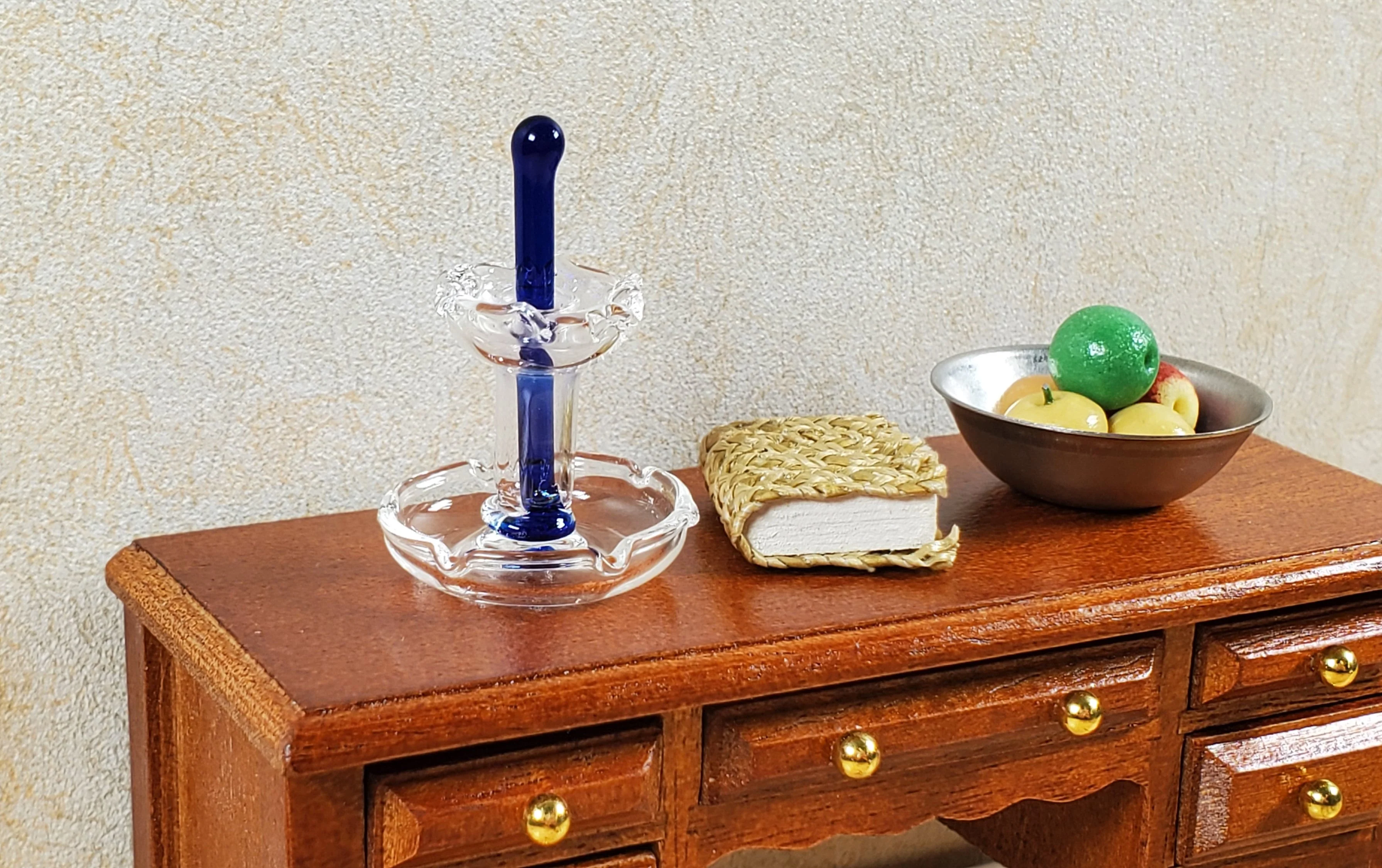 Dollhouse Glass Tiered Serving Tray for Treats or Fruit 1:12 Scale Miniature - Image 2