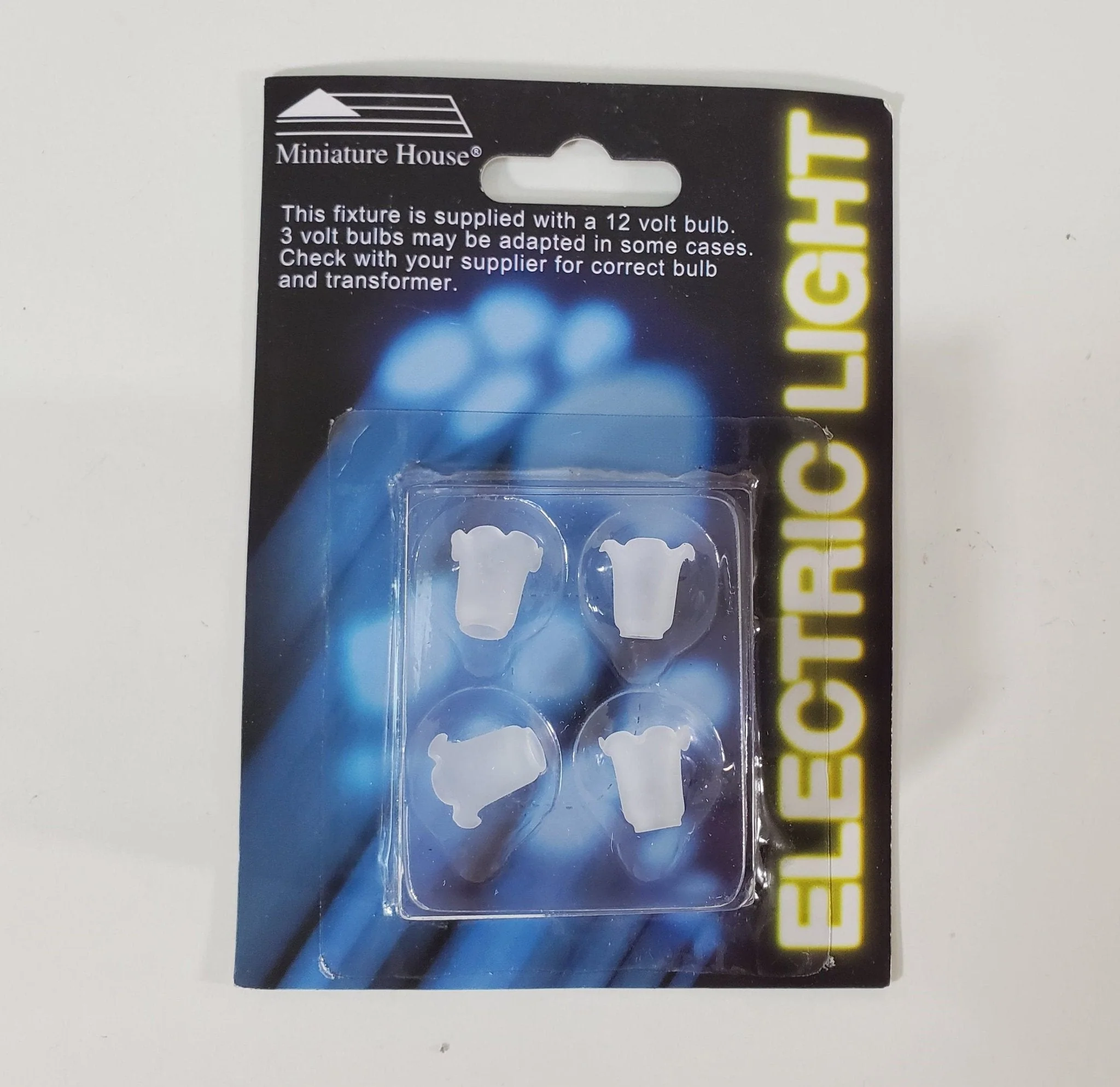 Dollhouse Glass Tulip Shades Set of 4 Frosted 1:12 Scale Miniature DIY Lamps - Image 2