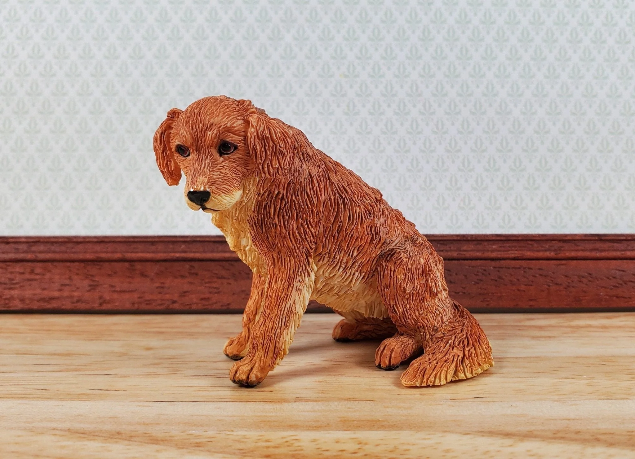 Dollhouse Golden Retriever Dog Pet 1:12 Scale Miniature Animal