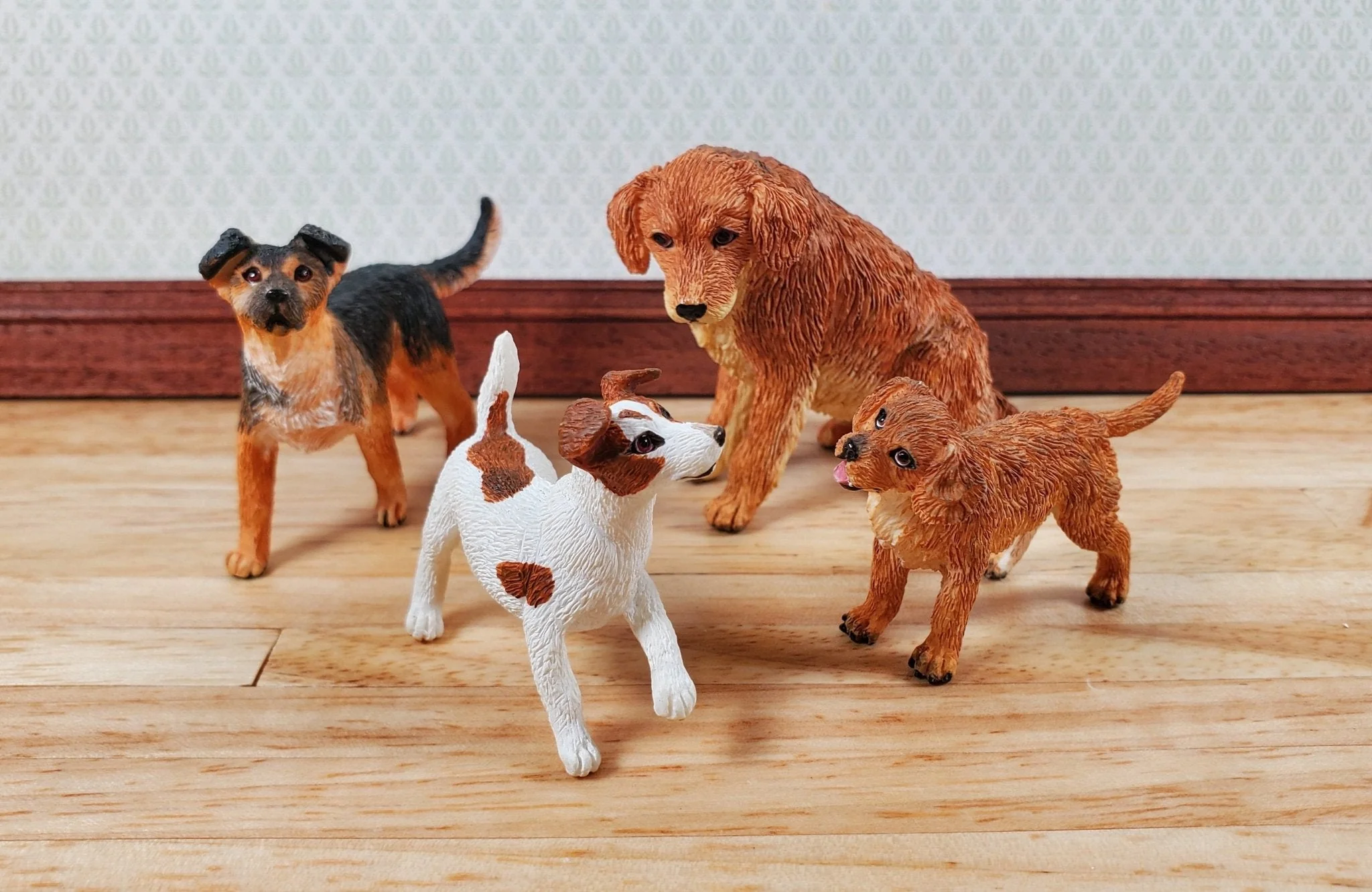 Dollhouse Golden Retriever Dog Pet 1:12 Scale Miniature Animal - Image 4