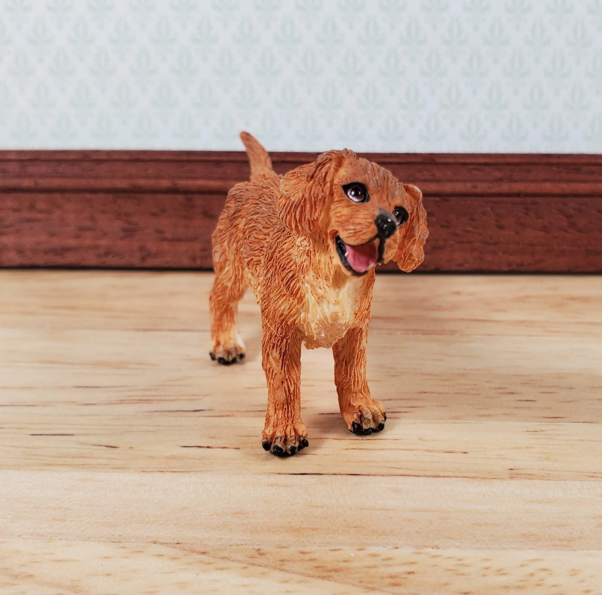 Dollhouse Golden Retriever Puppy Dog Pet 1:12 Scale Miniature Animal - Image 2